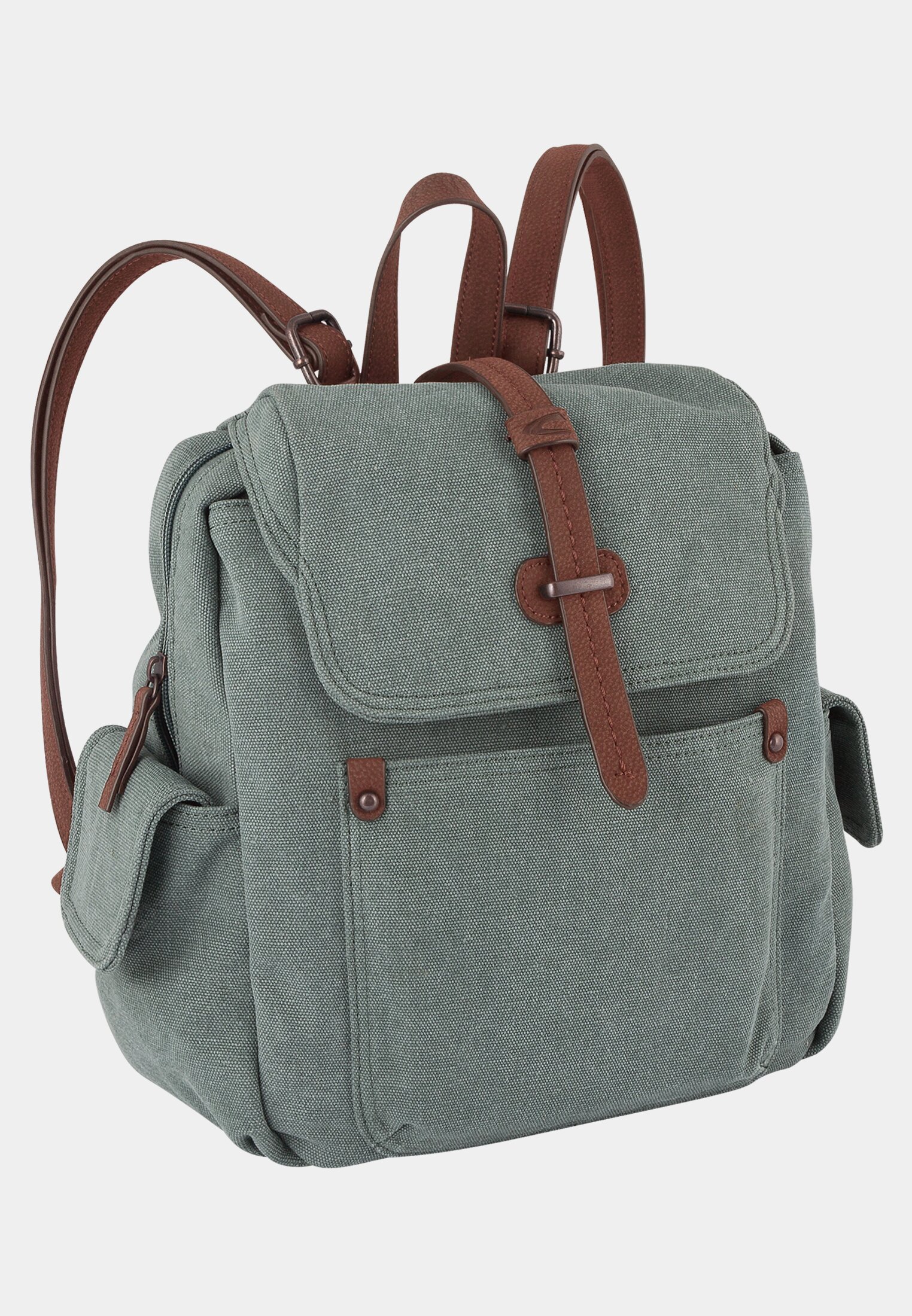 Women AUBREY Backpack with infinitely adjustable shoulder straps Light Green frontal front