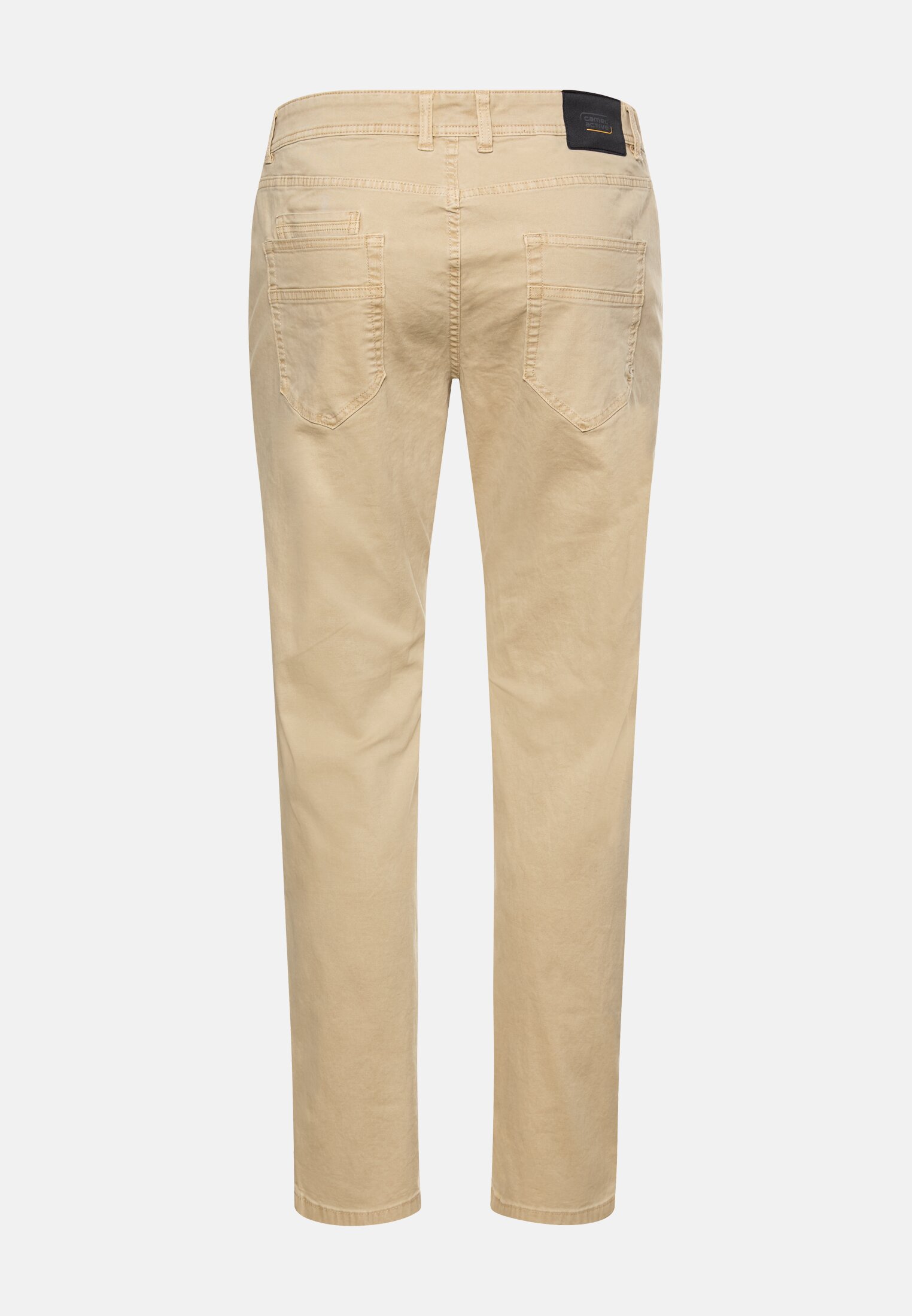 Heren Broek met 5-pocket-design Beige frontaal achter
