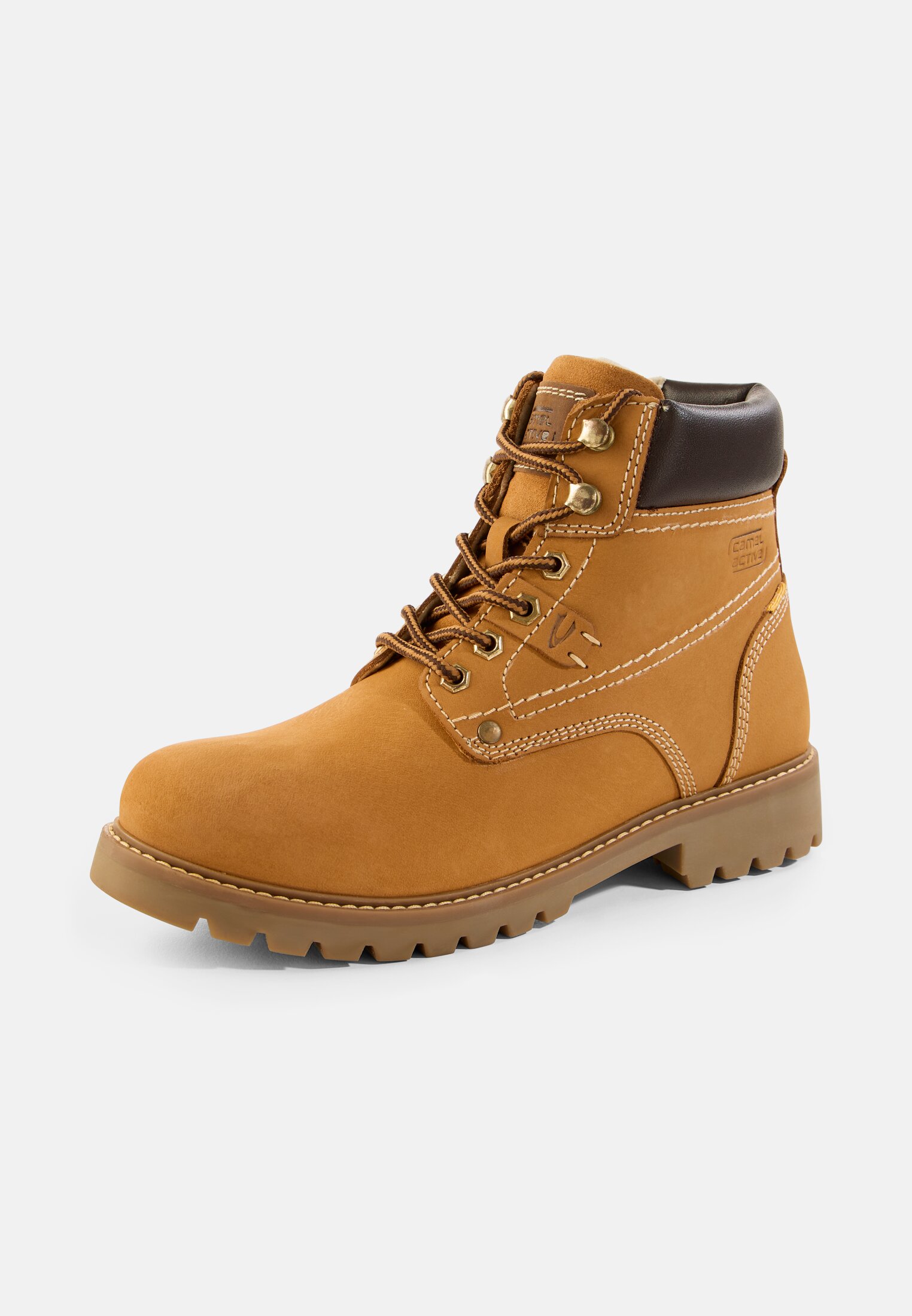 Herren Boot aus echtem Leder Braun frontal hinten