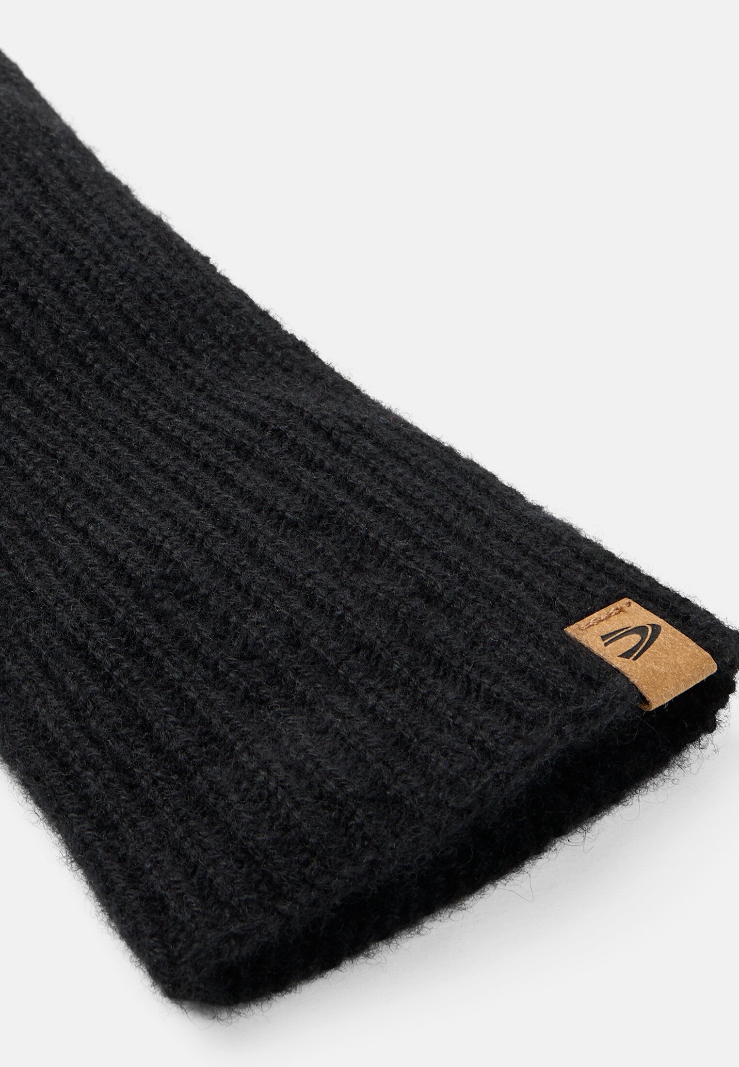Damen Strickhandschuhe aus Kaschmir Schwarz frontal oben