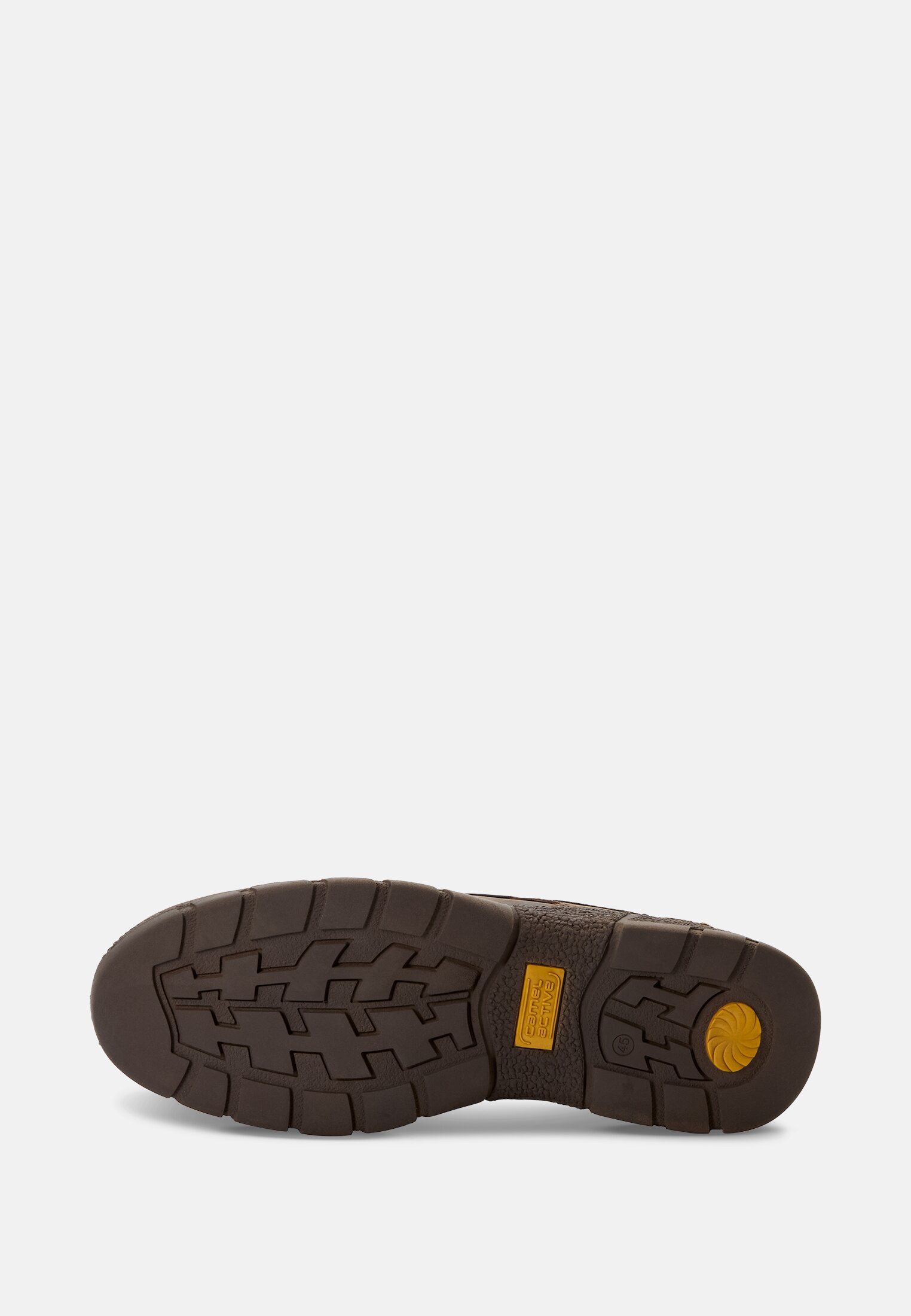 Men Leather Shoe with sturdy sole Brown close back