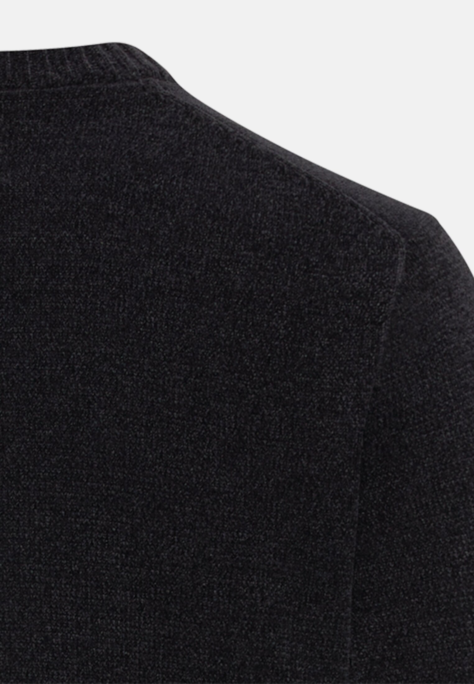 Men Sweater with side knit insert Navy blue close back