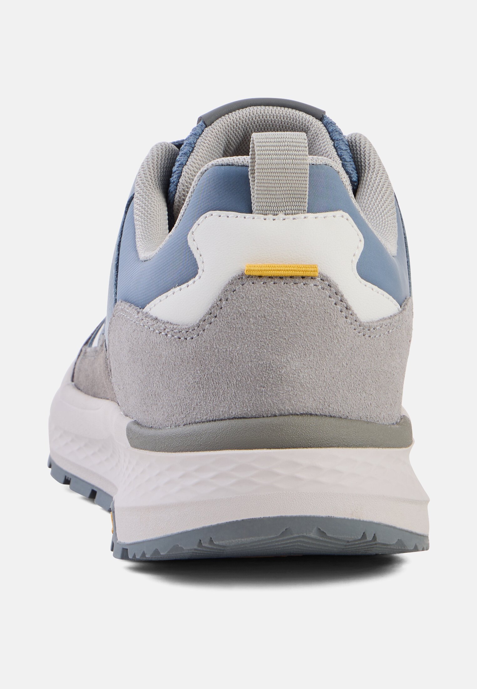 Men Casual sneaker in leather textile mix Light blue front close