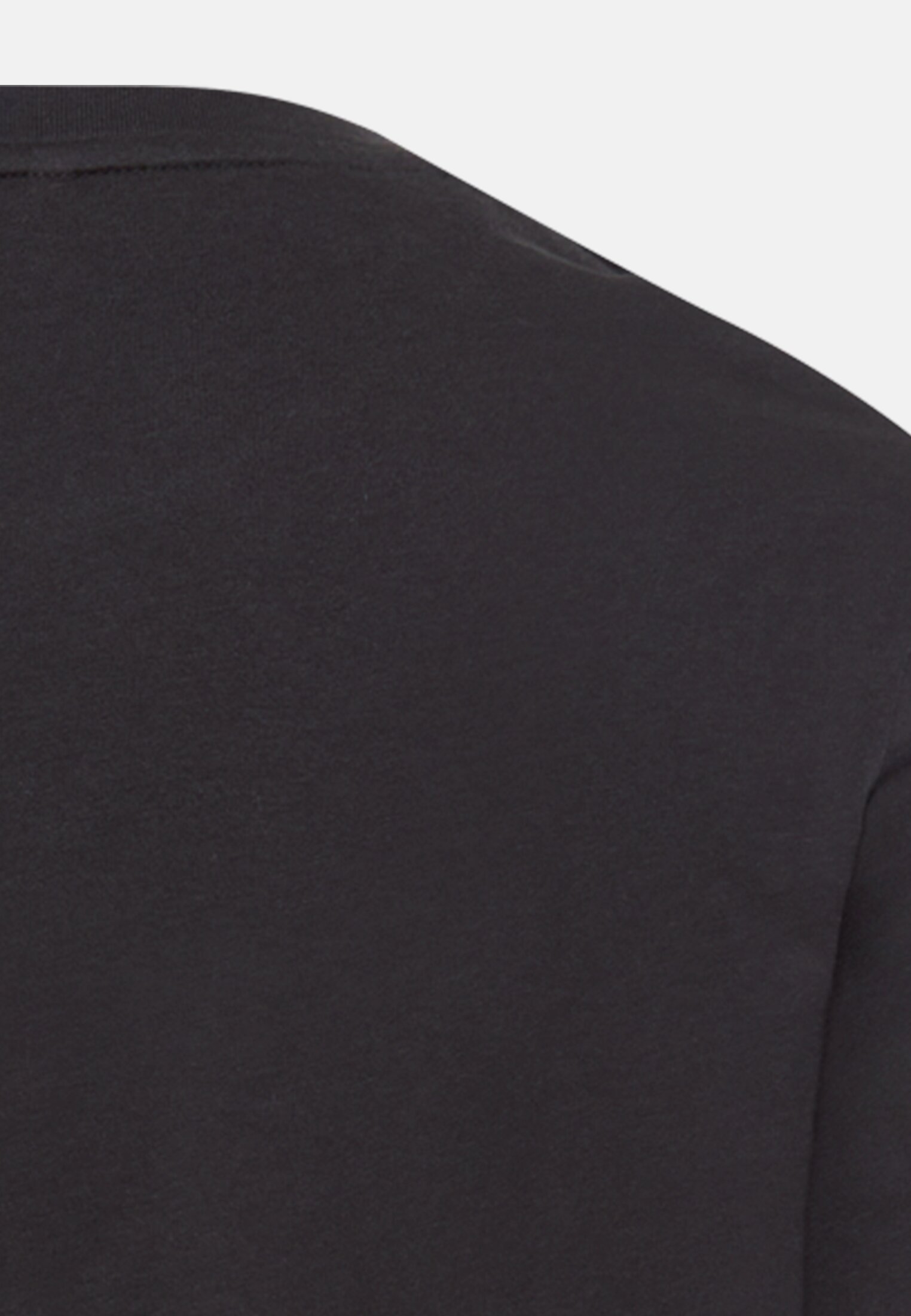 Heren T-shirt van puur katoen Zwart achter dichtbij