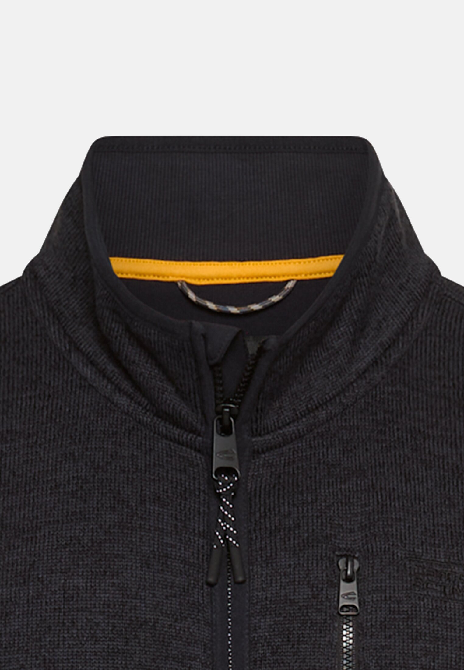 Heren Vest met opstaande kraag Marineblauw front dichtbij