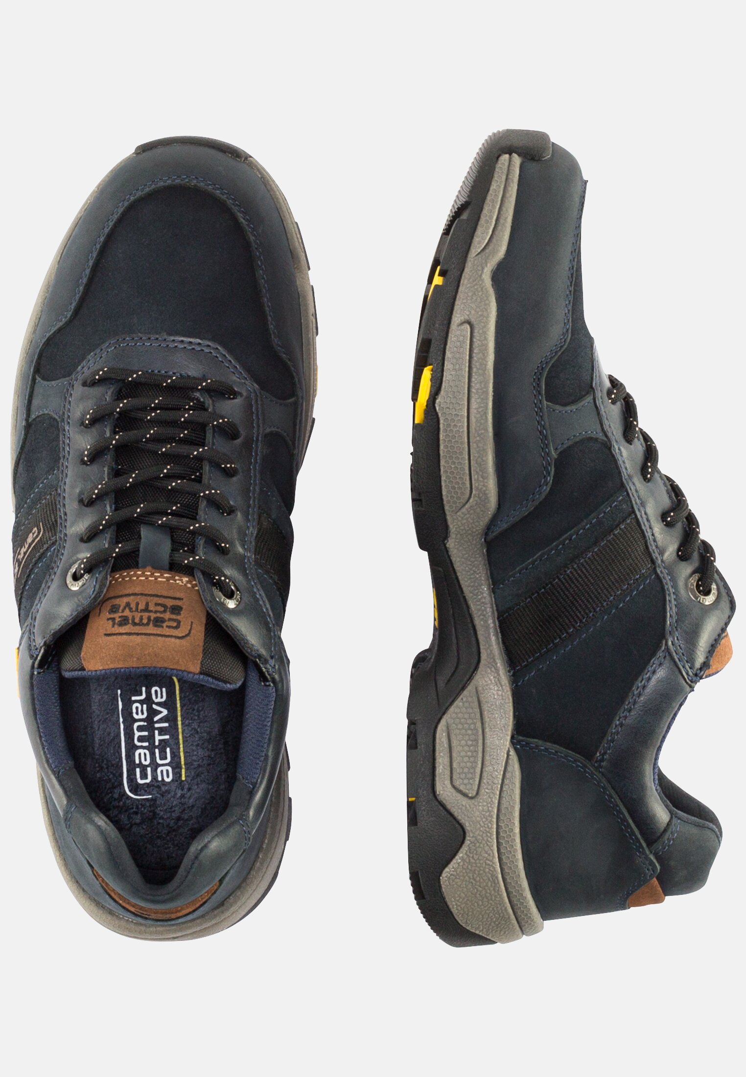 MI_CAEV001-0402-660_1G-00 Herren Sneaker aus echtem Rindsleder Blau frontal oben