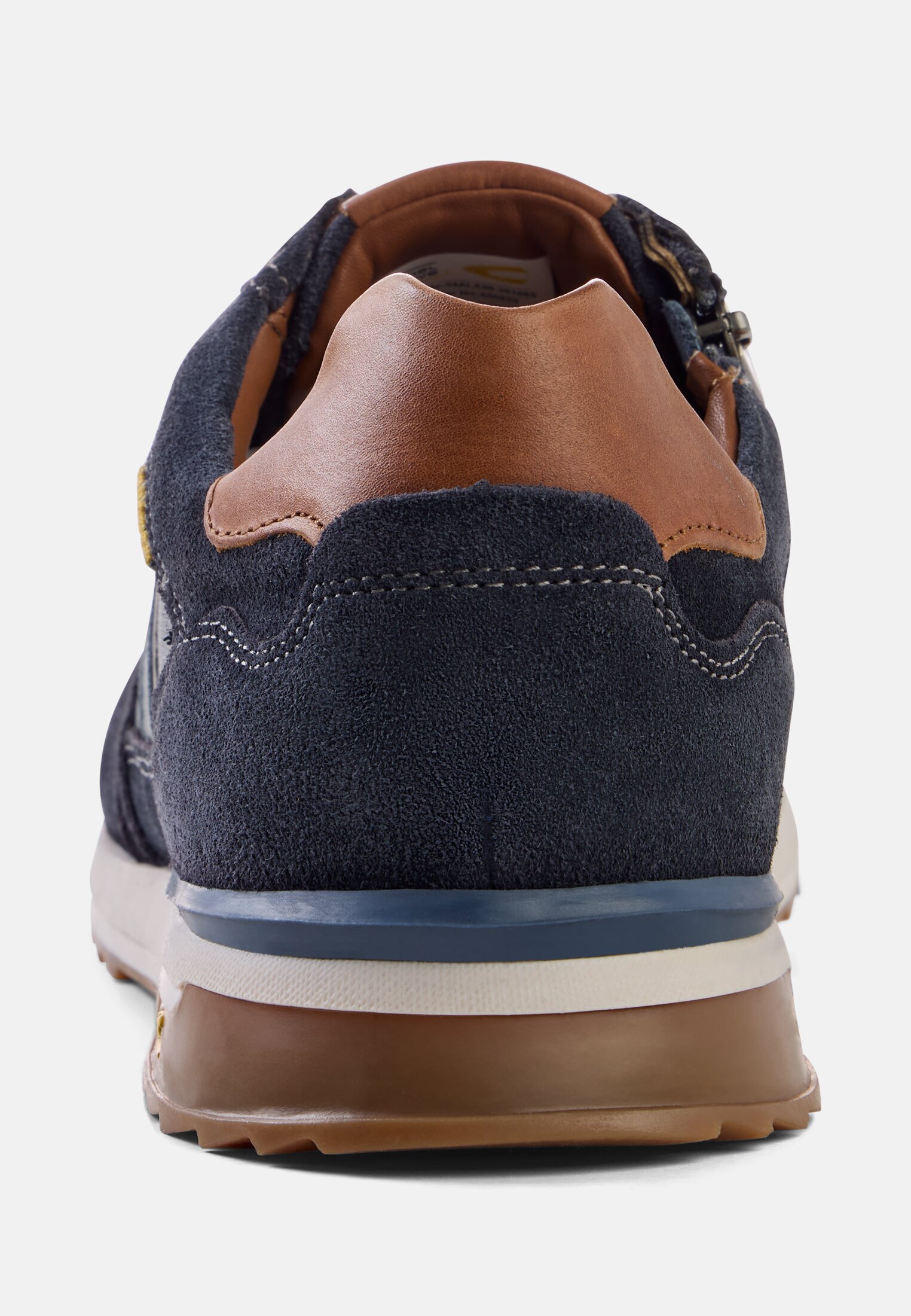 Men Sneaker with inner zipper Blue front close