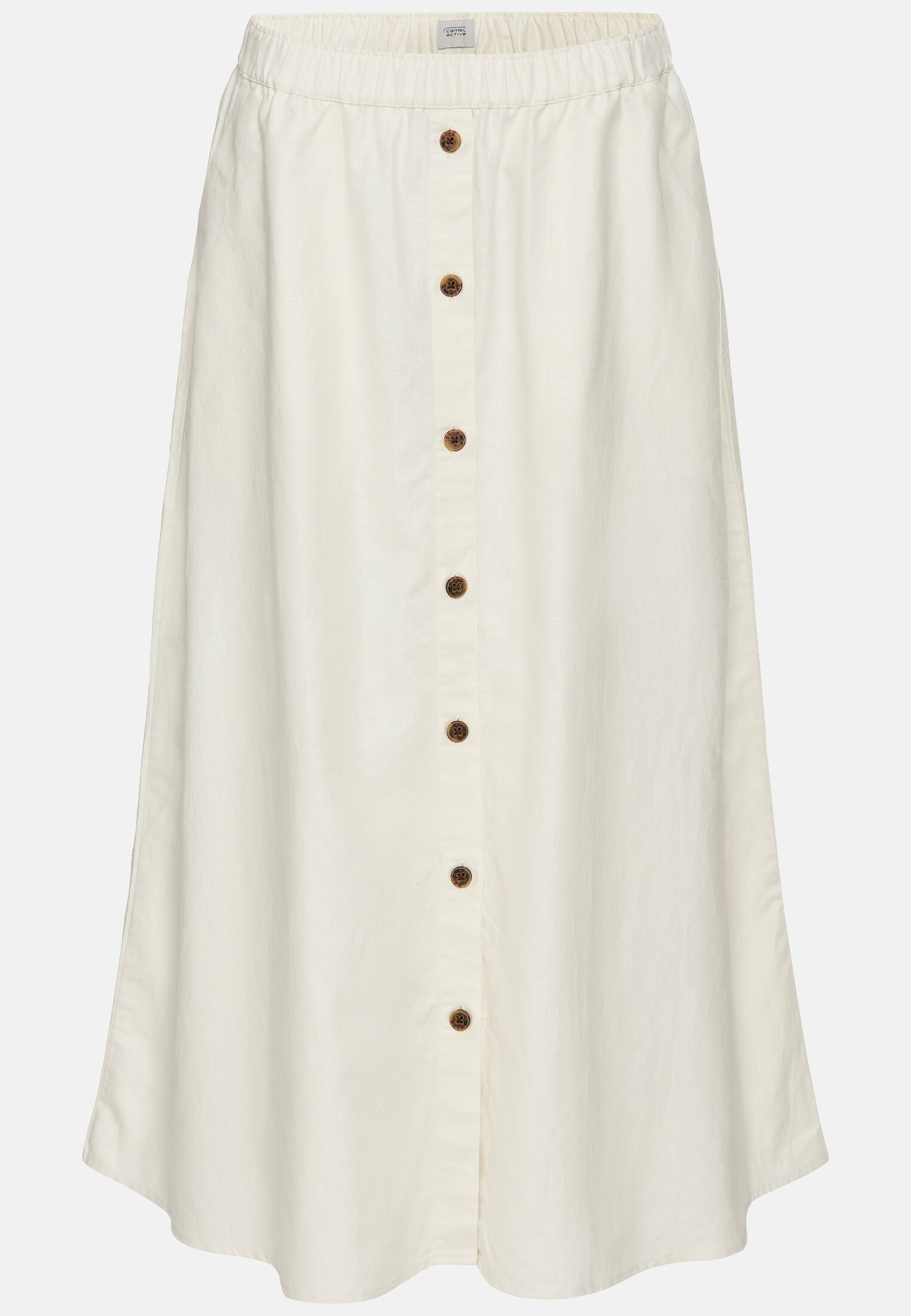 Women A-line skirt with elastic waistband White frontal front