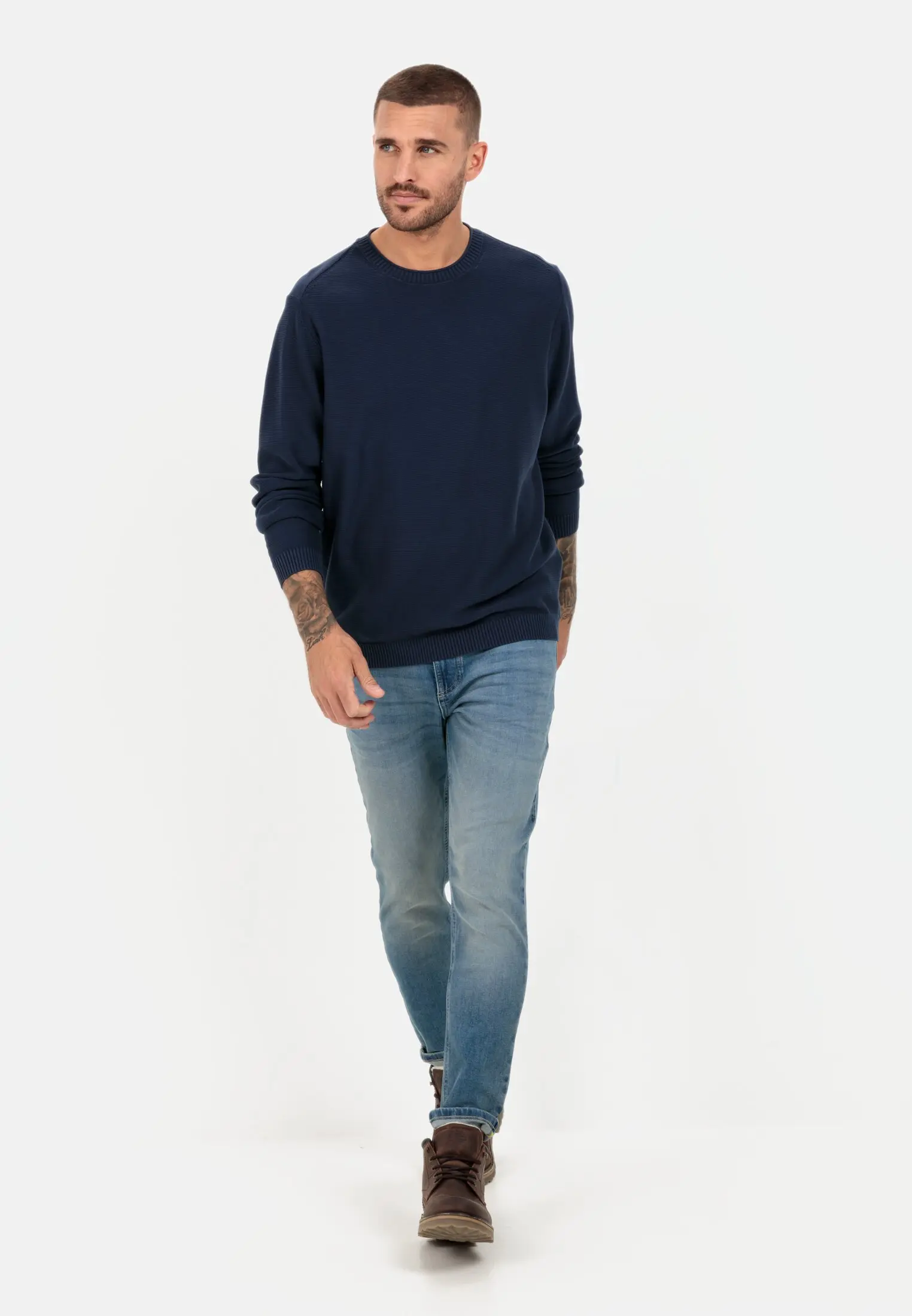 Strickpullover für Herren in Dunkelblau | L | camel active 