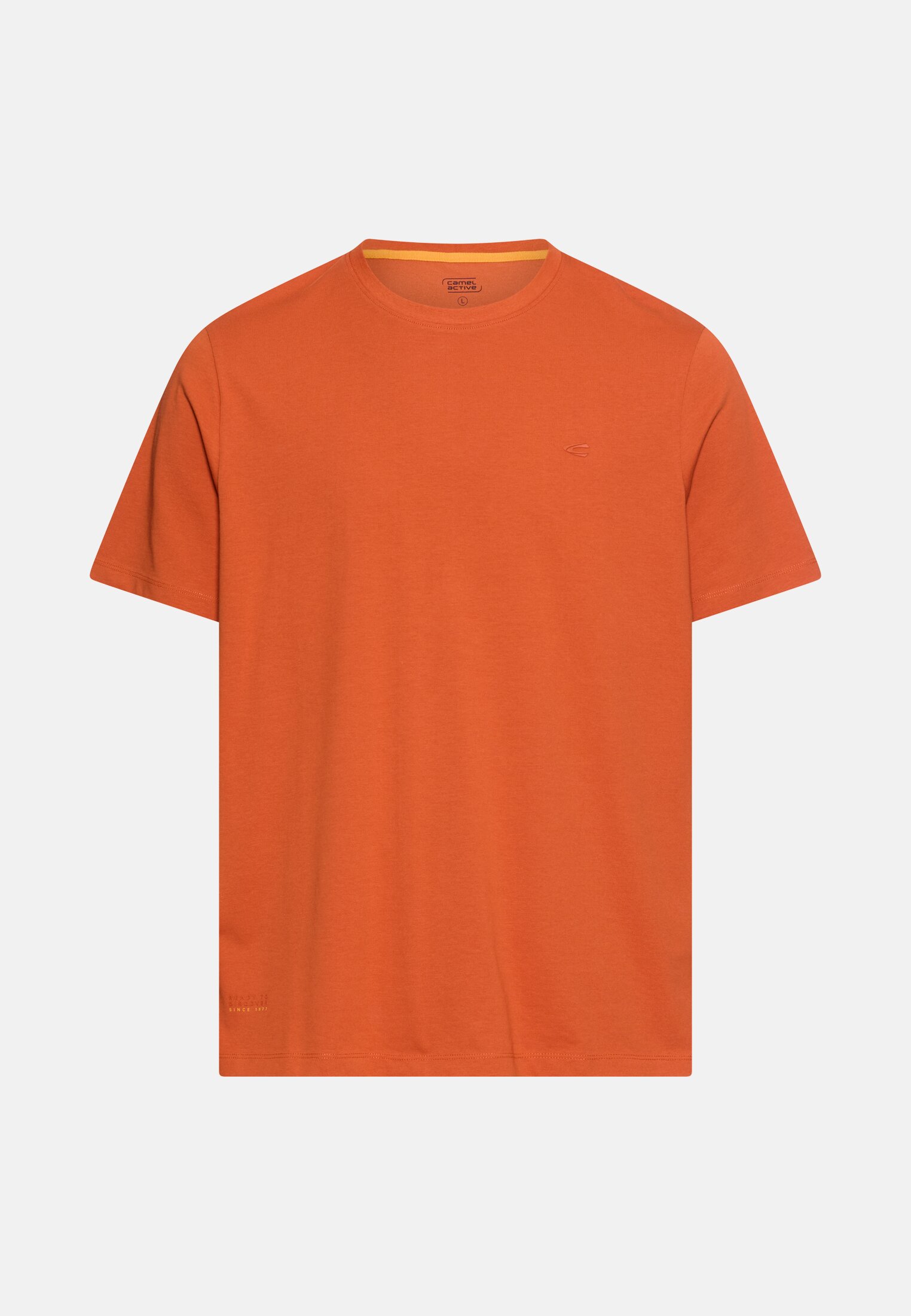 Herren fleXXXactive© T-Shirt mit 4-Wege-Stretch Orange frontal vorn