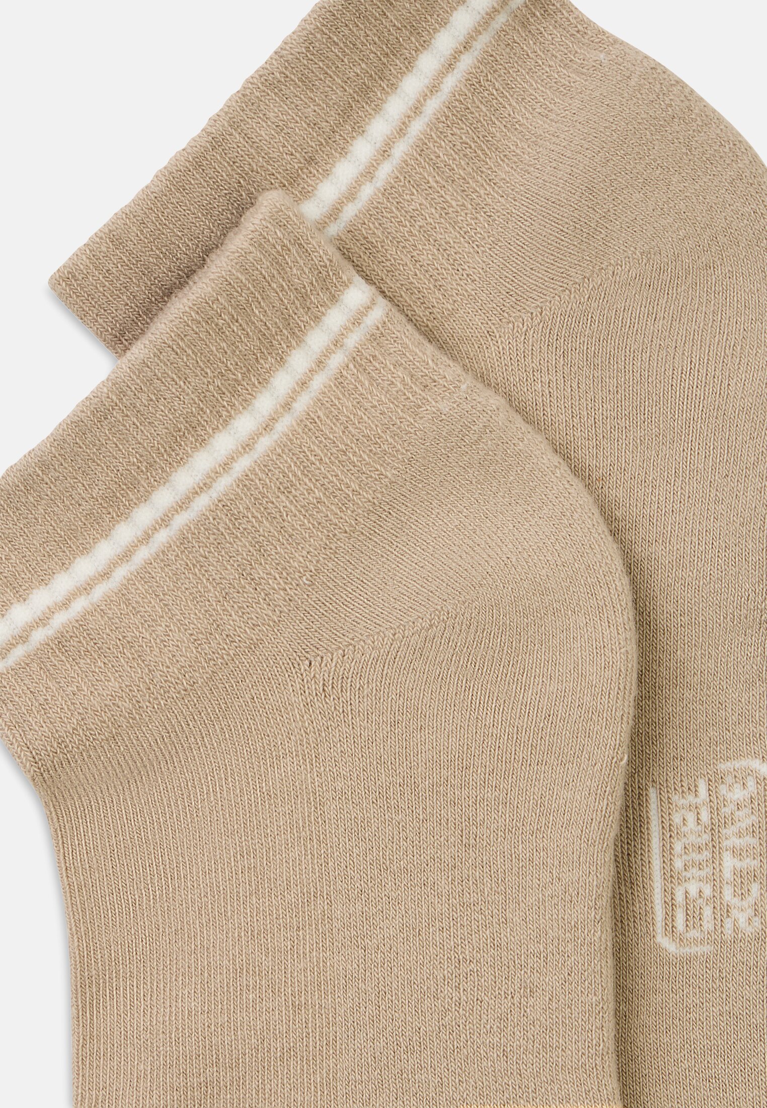 Heren Sneakersokken van een katoenmix Beige achter dichtbij