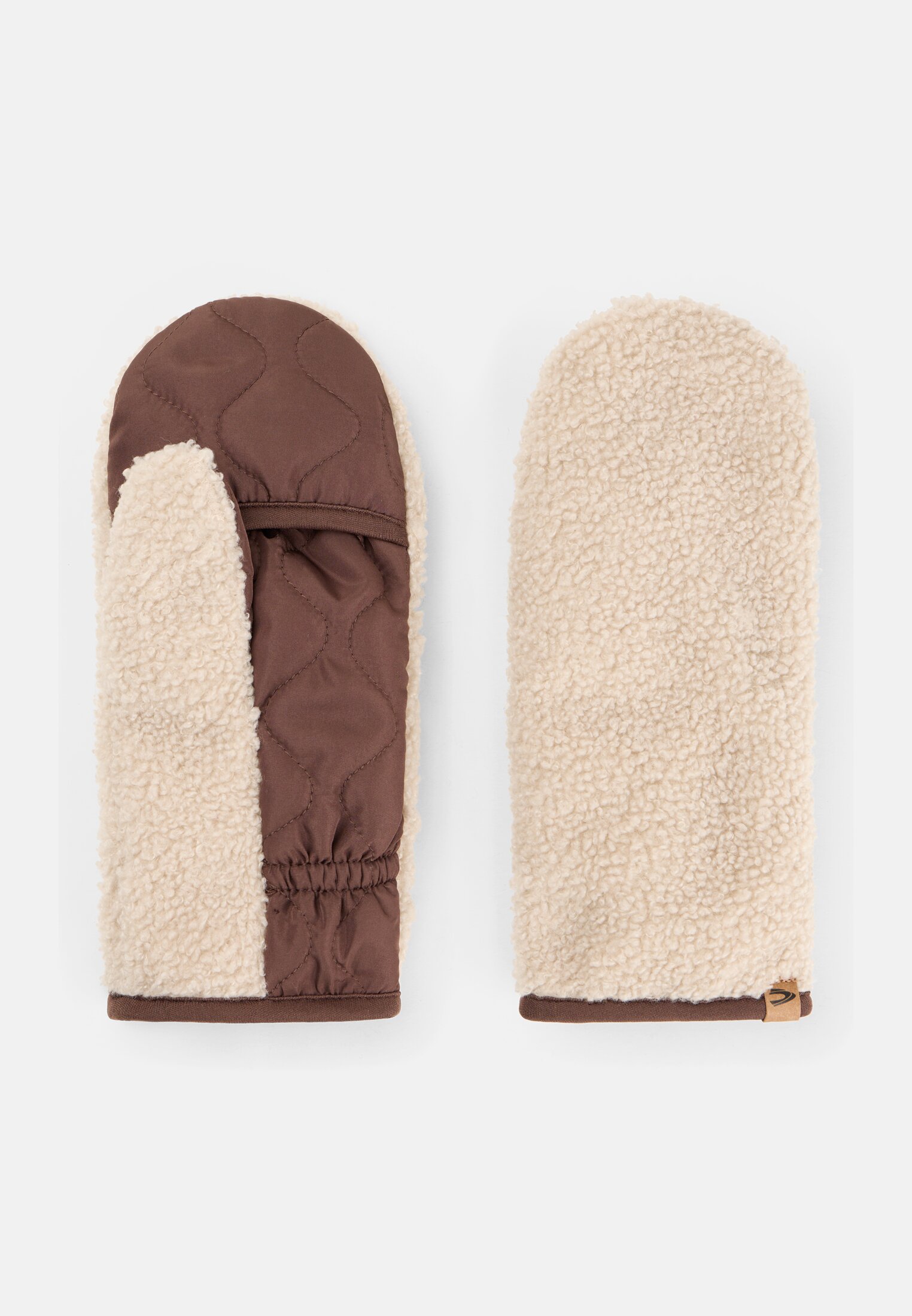 Damen Teddy-Handschuhe mit Fleecefutter Hafer frontal vorn