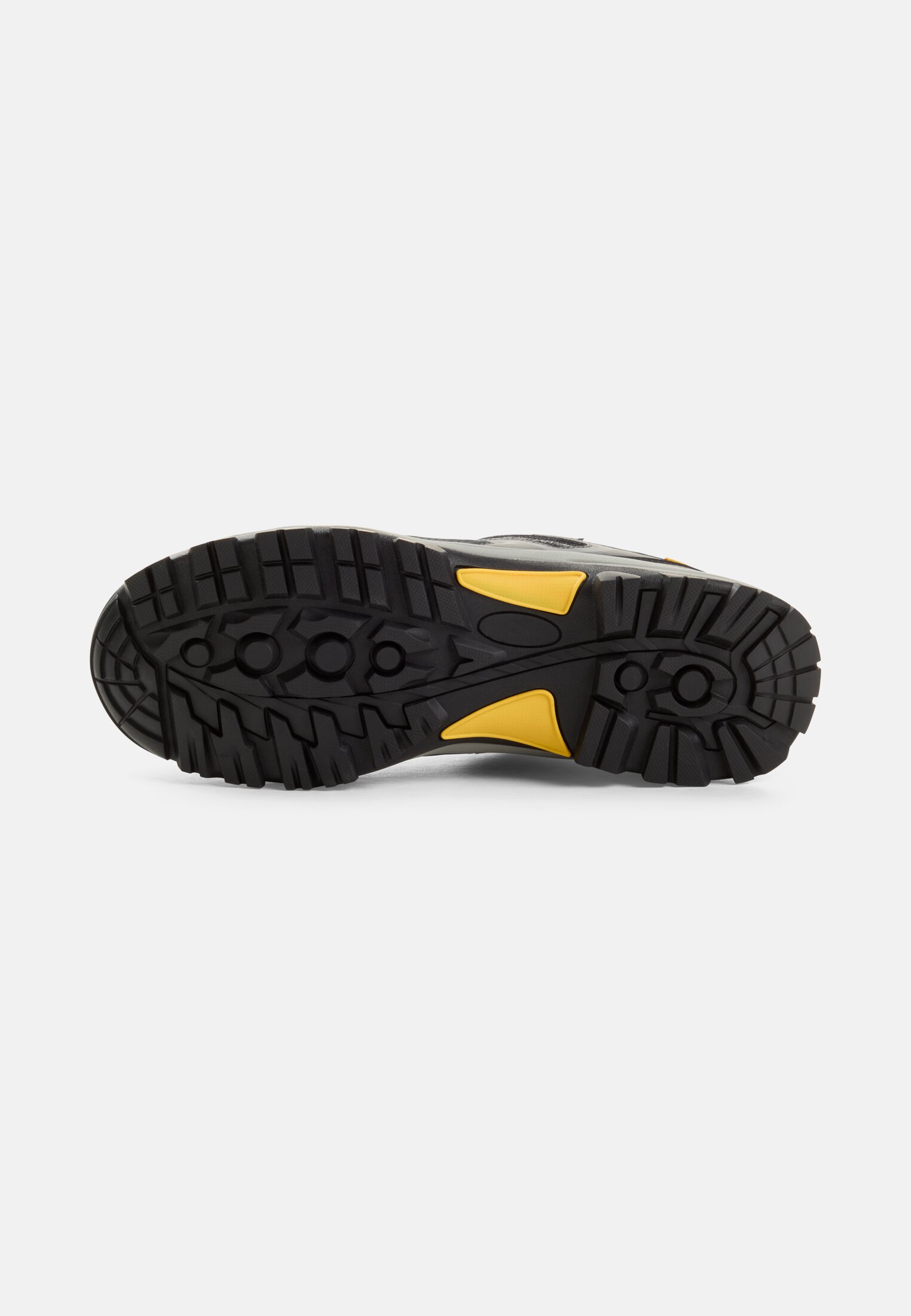 Herren Sneaker mit robuster Sohle Grau hinten nah