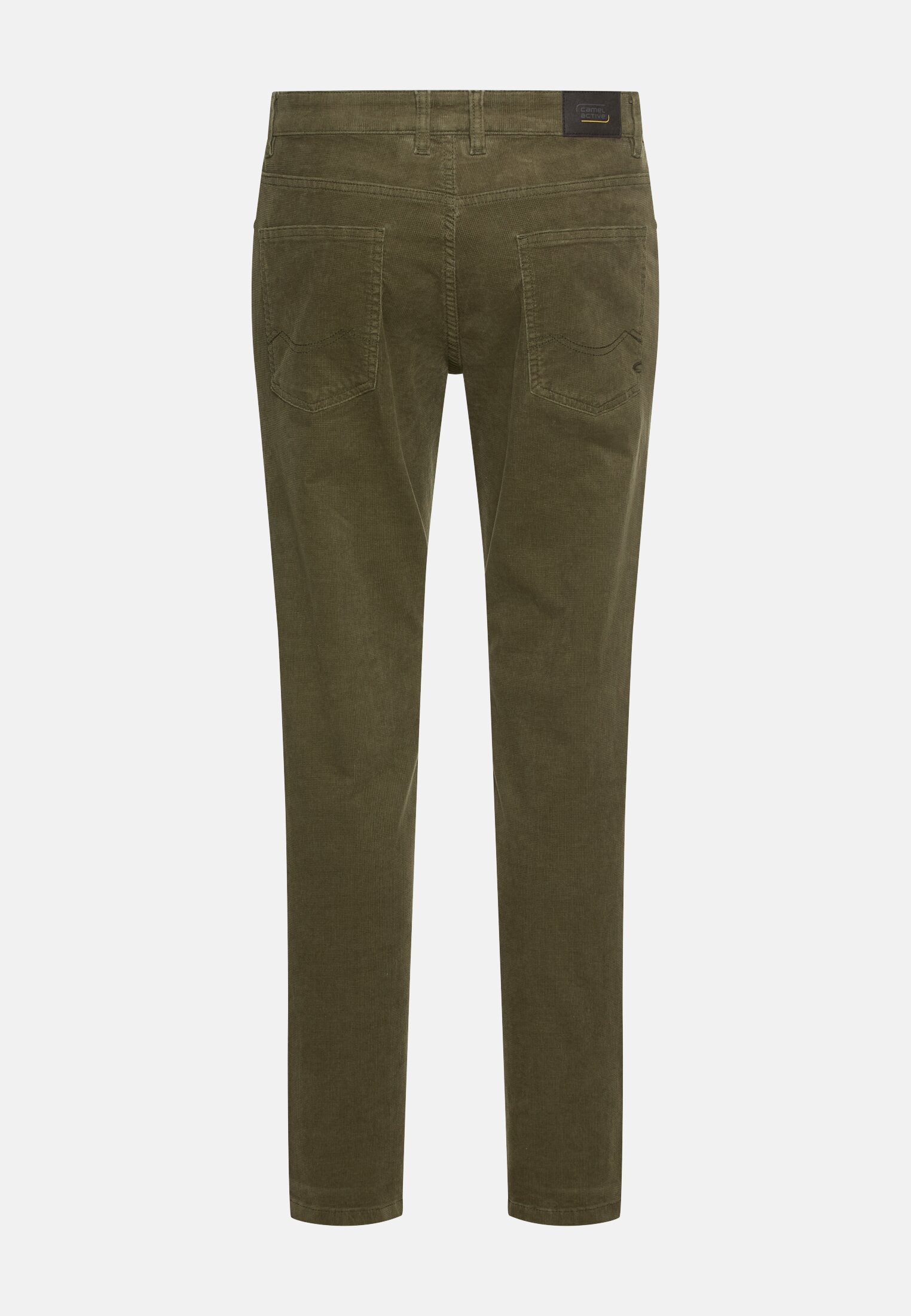 Herren 5-Pkt Regular Fit Hose aus Baumwollmix Waldgrün frontal hinten
