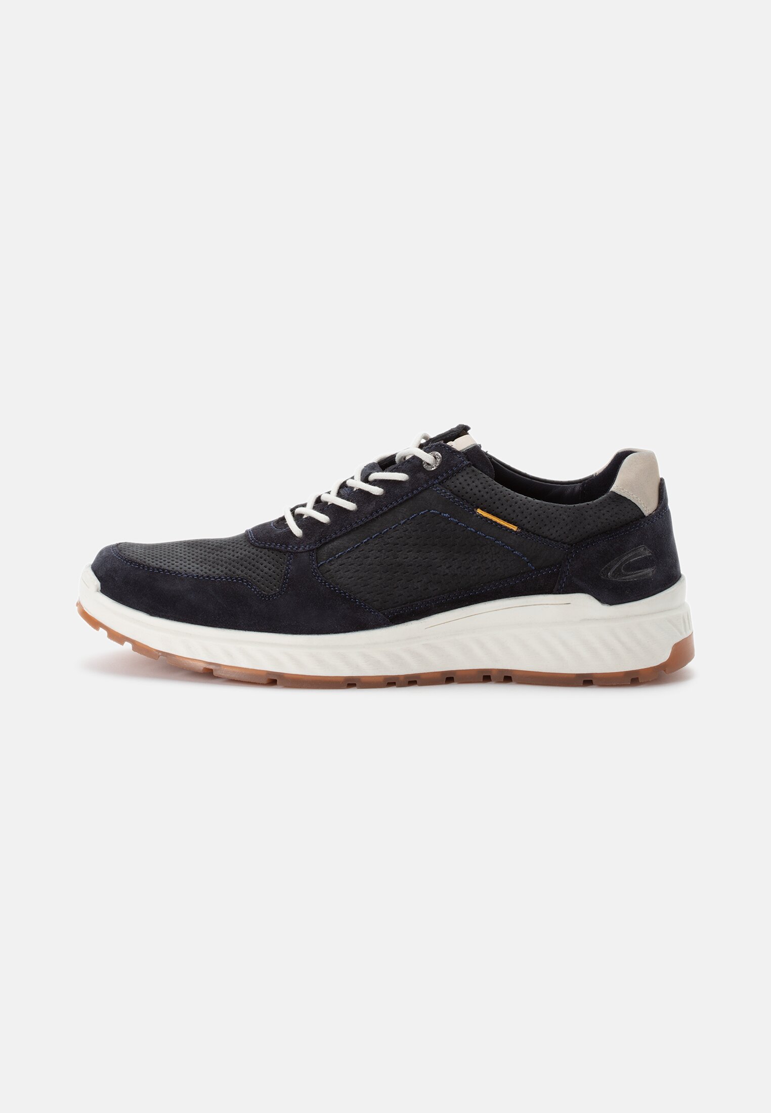 Herren Sneaker aus Nubukleder Dunkelblau frontal vorn
