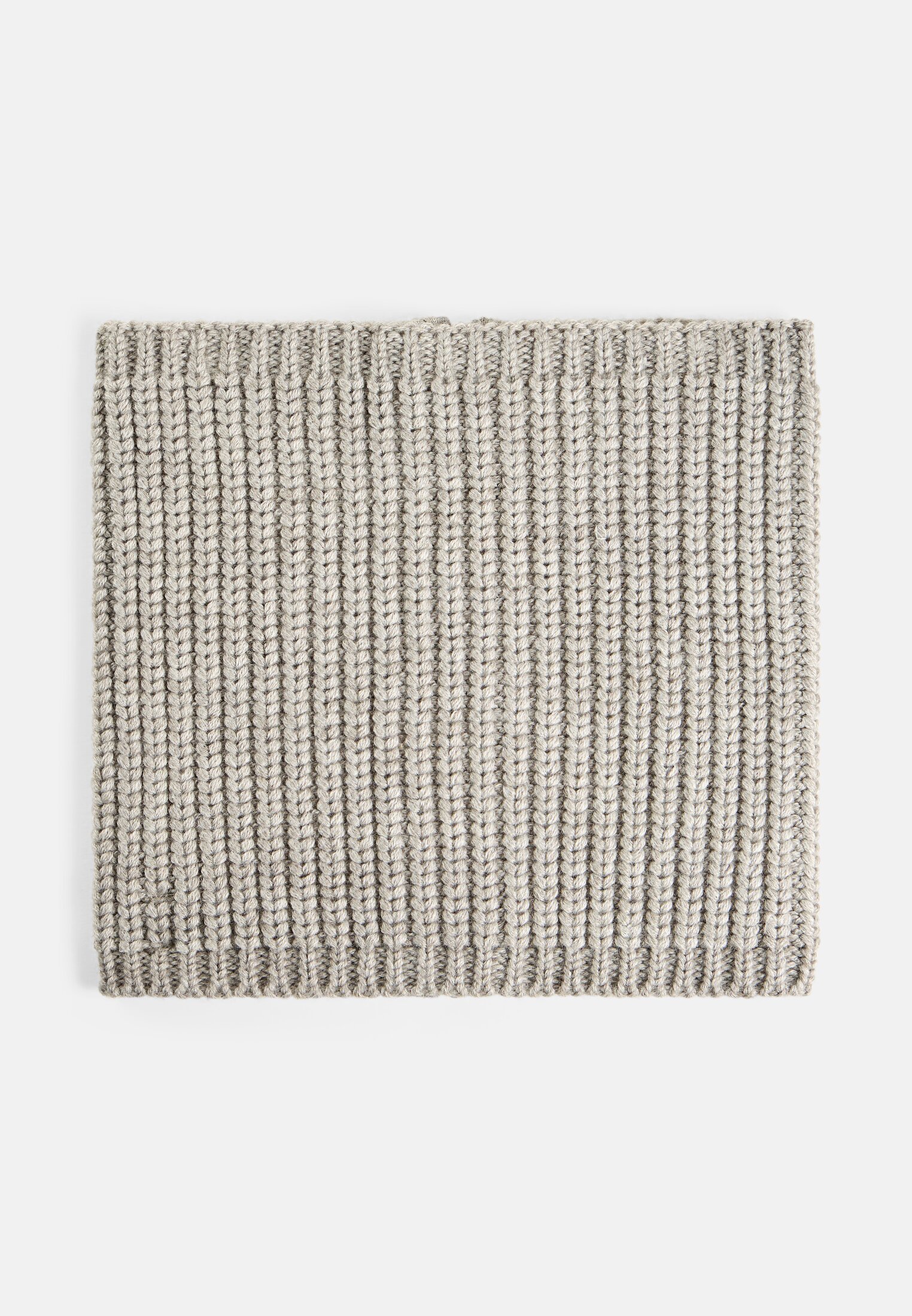Damen Rundhals Schal mit verstellbaren Details Grau frontal oben