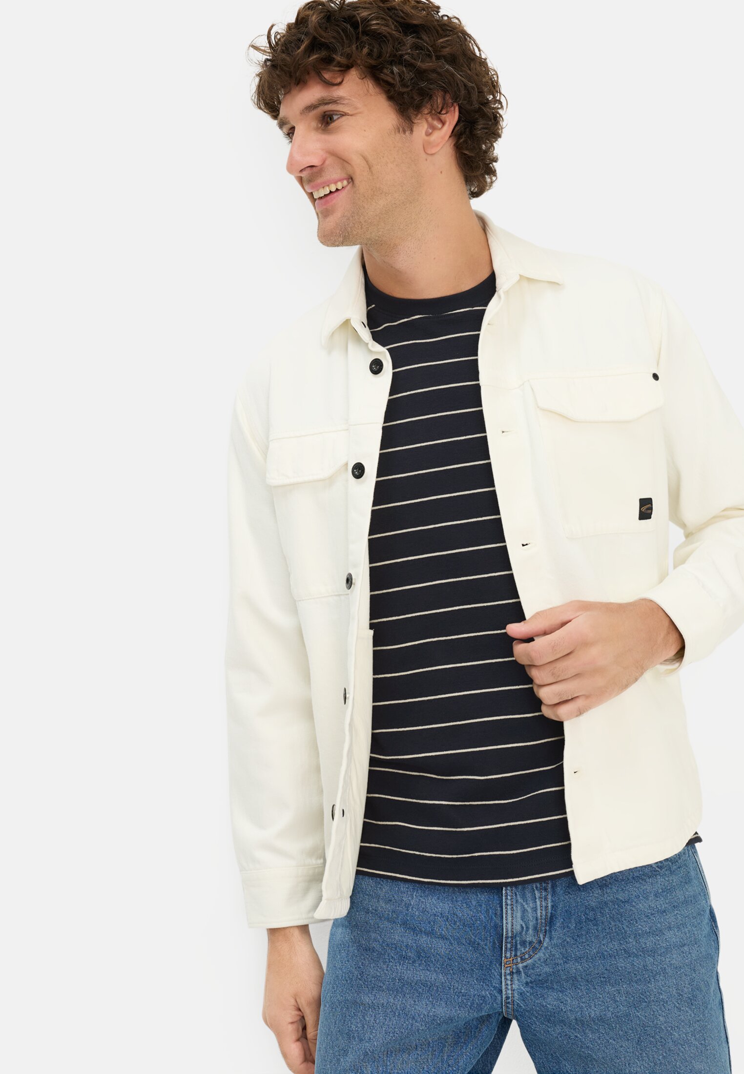 Heren T-shirt van puur katoen Donkerblauw gedragen emotional