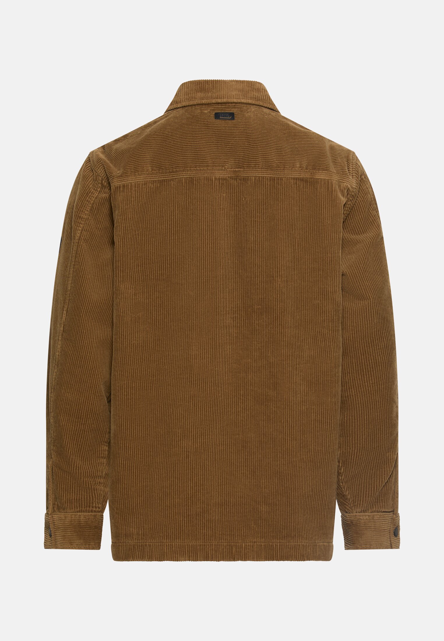 Men Cord overshirt made of 100% cotton Sepia brown frontal back