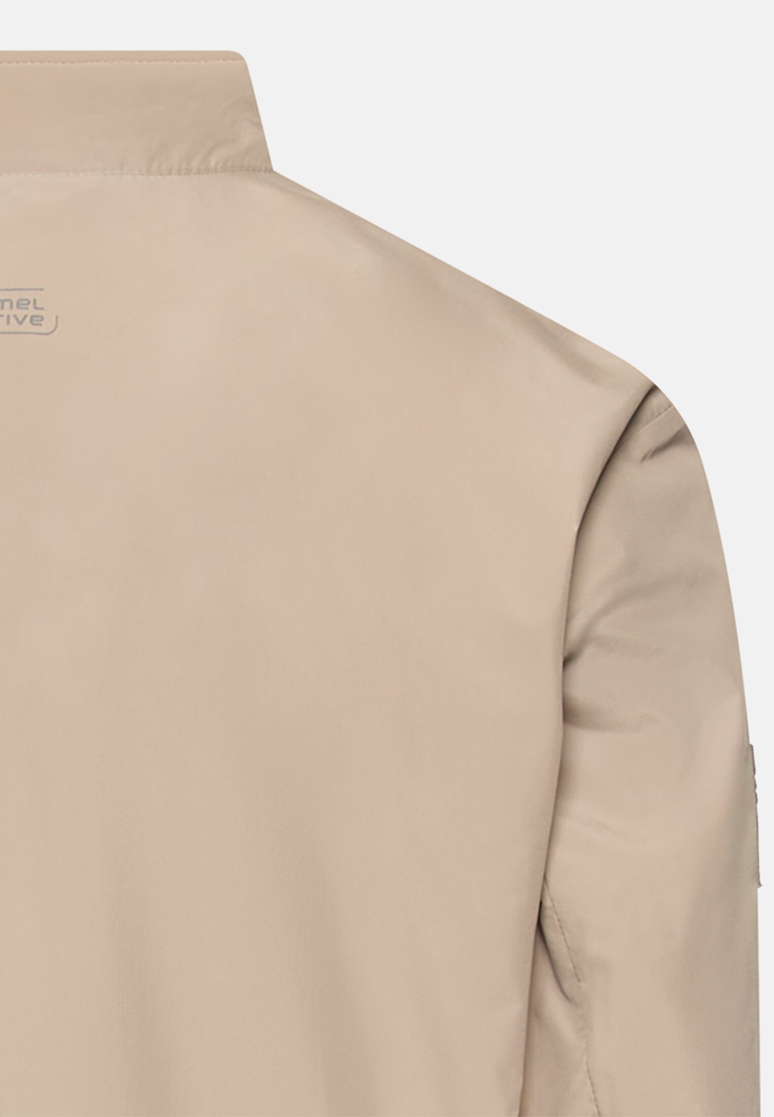 Heren Waterafstotende blouson met binnenvoering Beige achter dichtbij