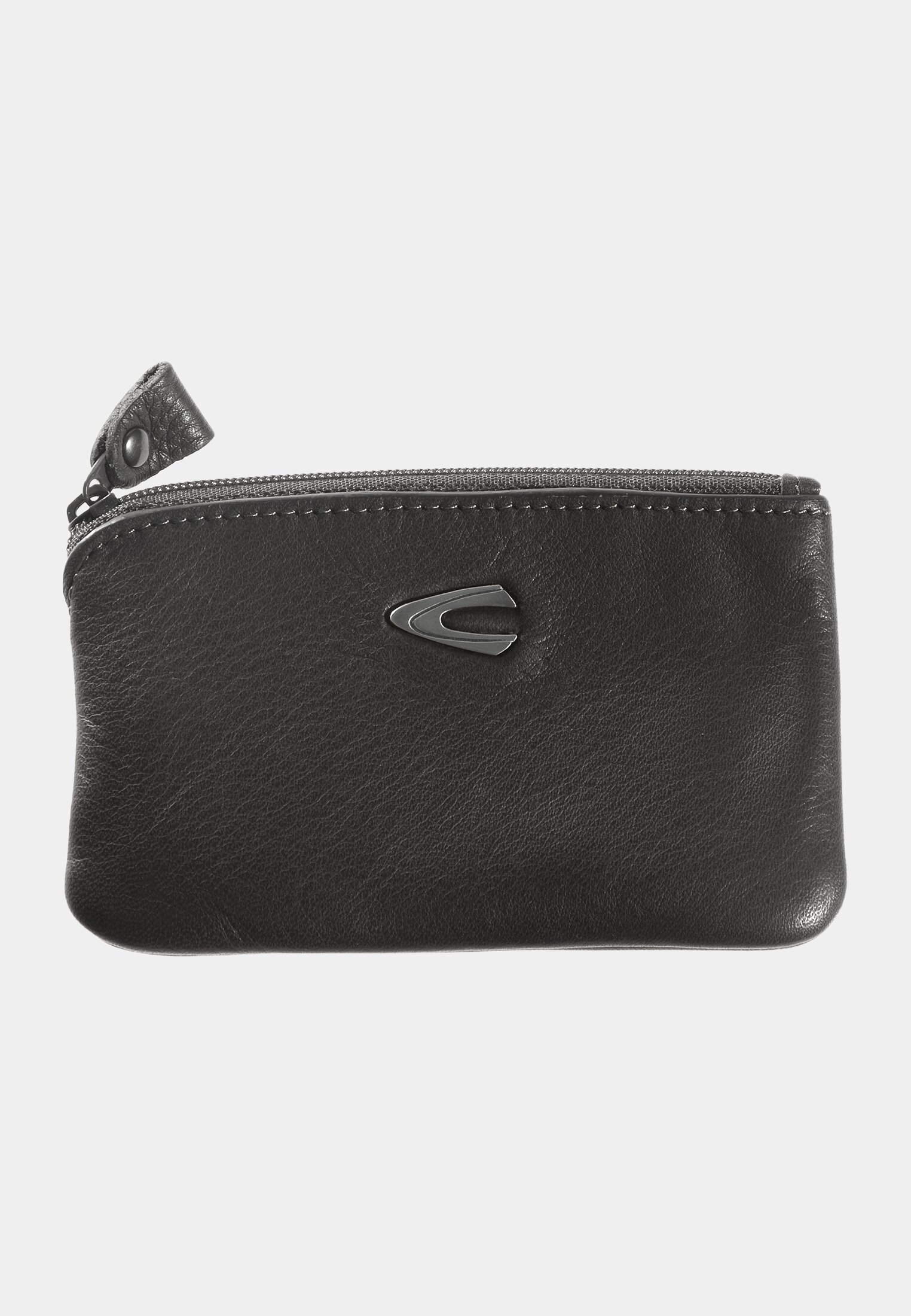 Men Key pouch made from genuine cowhide leather Black frontal front