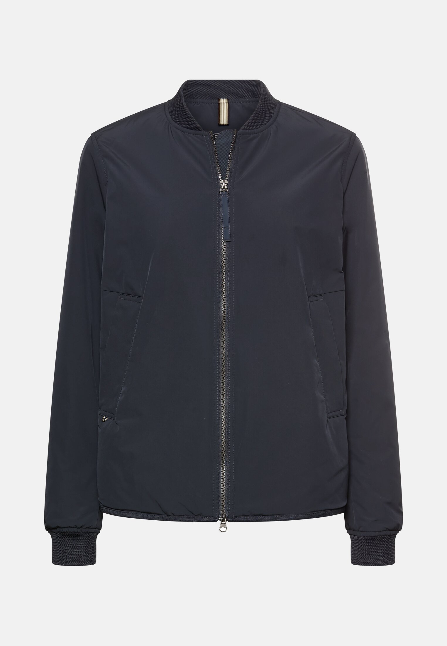 Damen Jacke mit 2-Wege-Reißverschluss Navyblau frontal vorn
