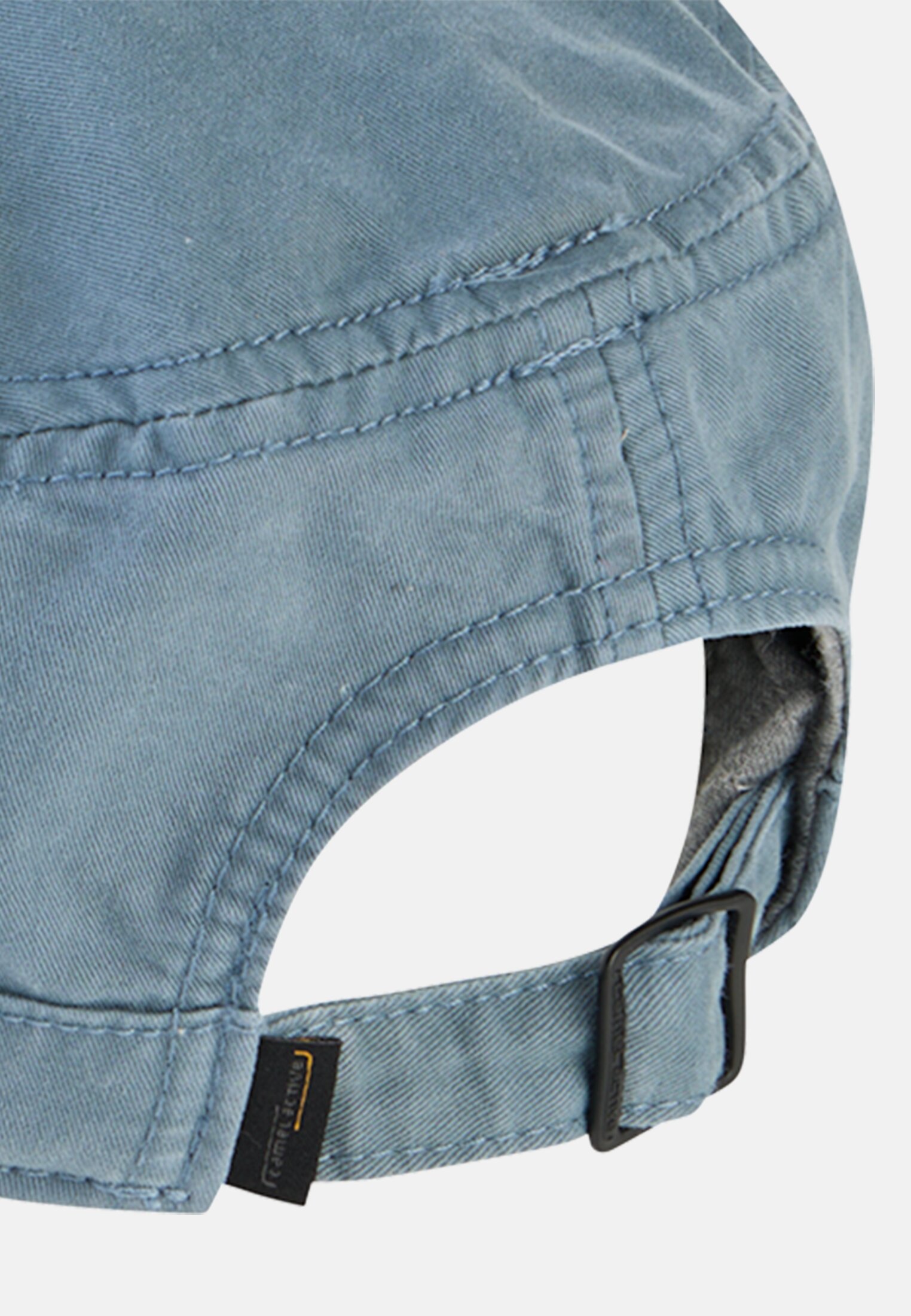 Herren Military Cap aus reiner Baumwolle Sturmblau hinten nah
