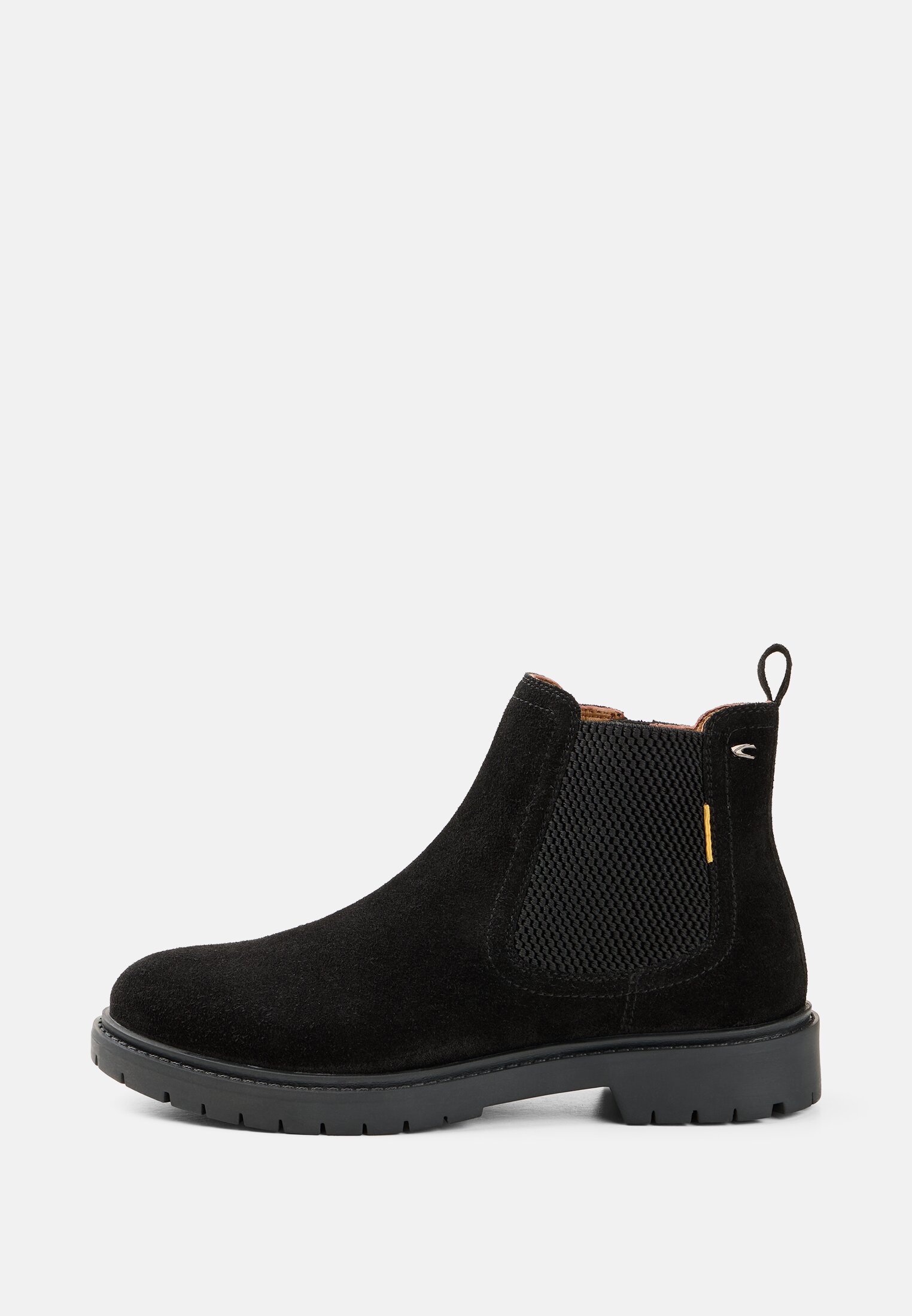 Damen Chelsea Boot aus echtem Leder Schwarz frontal vorn