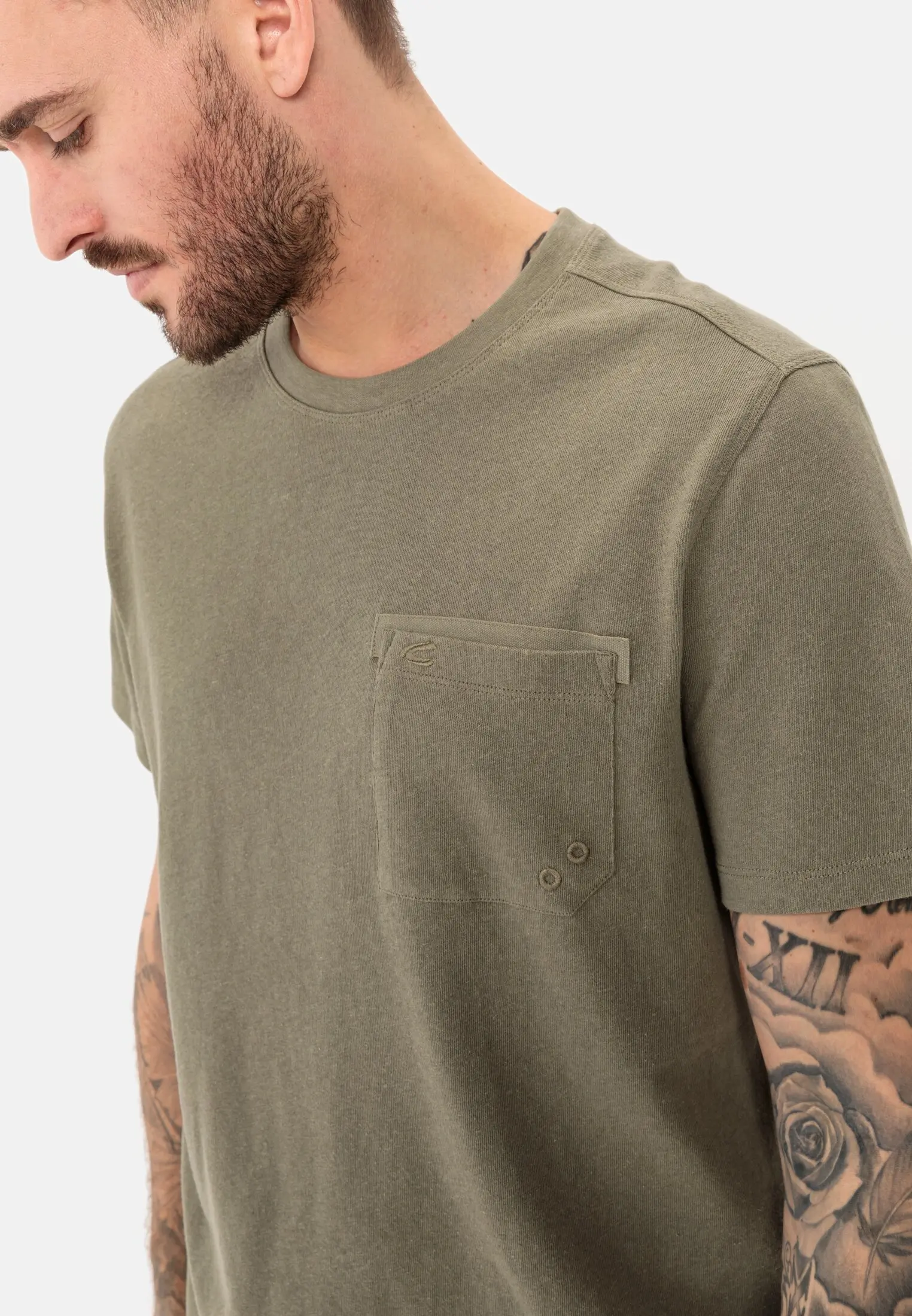 Kurzarm T-Shirt für Herren in Khaki | XL | camel active