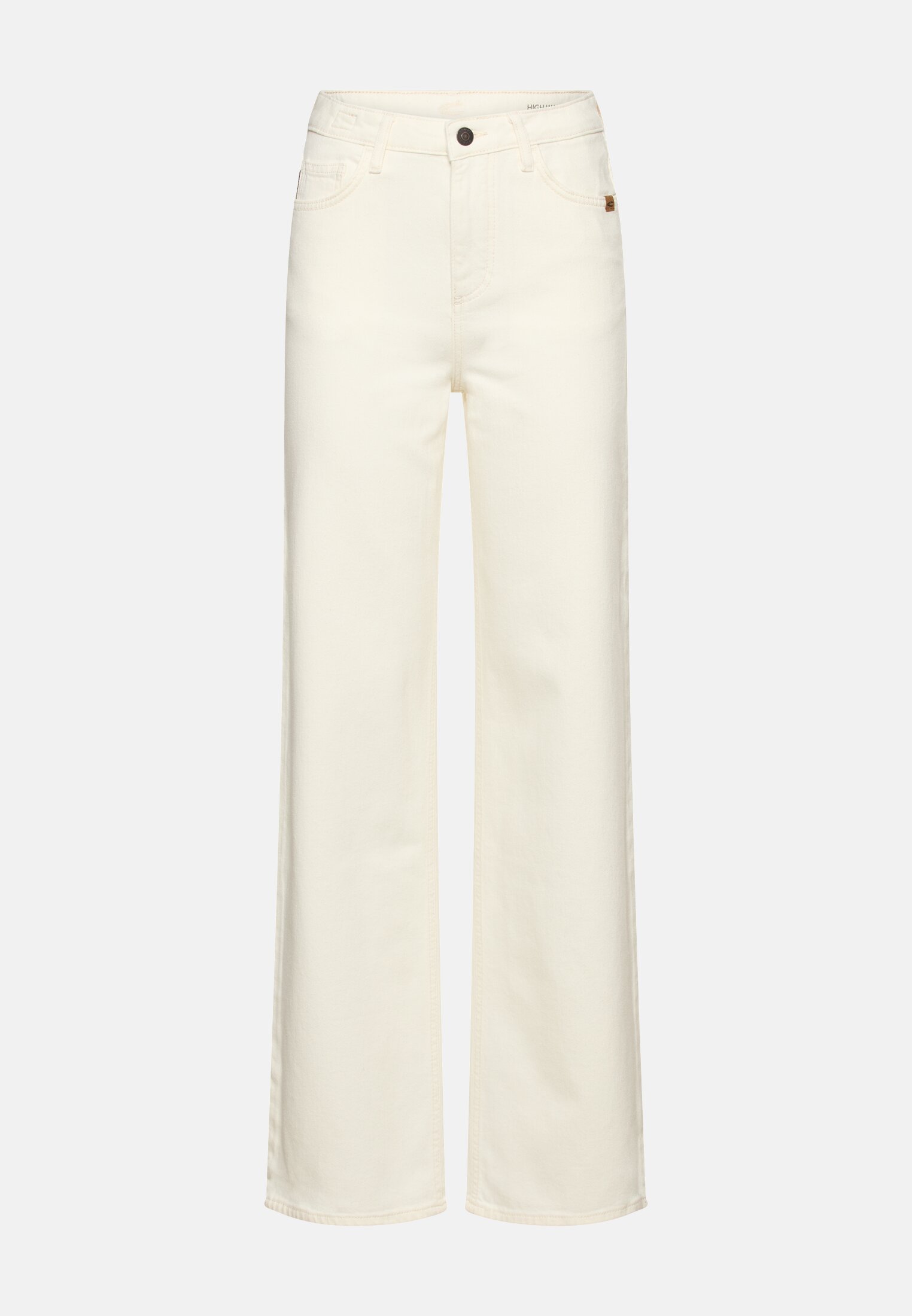 Damen 5 Pocket Wide Leg Denim Milchweiß frontal vorn