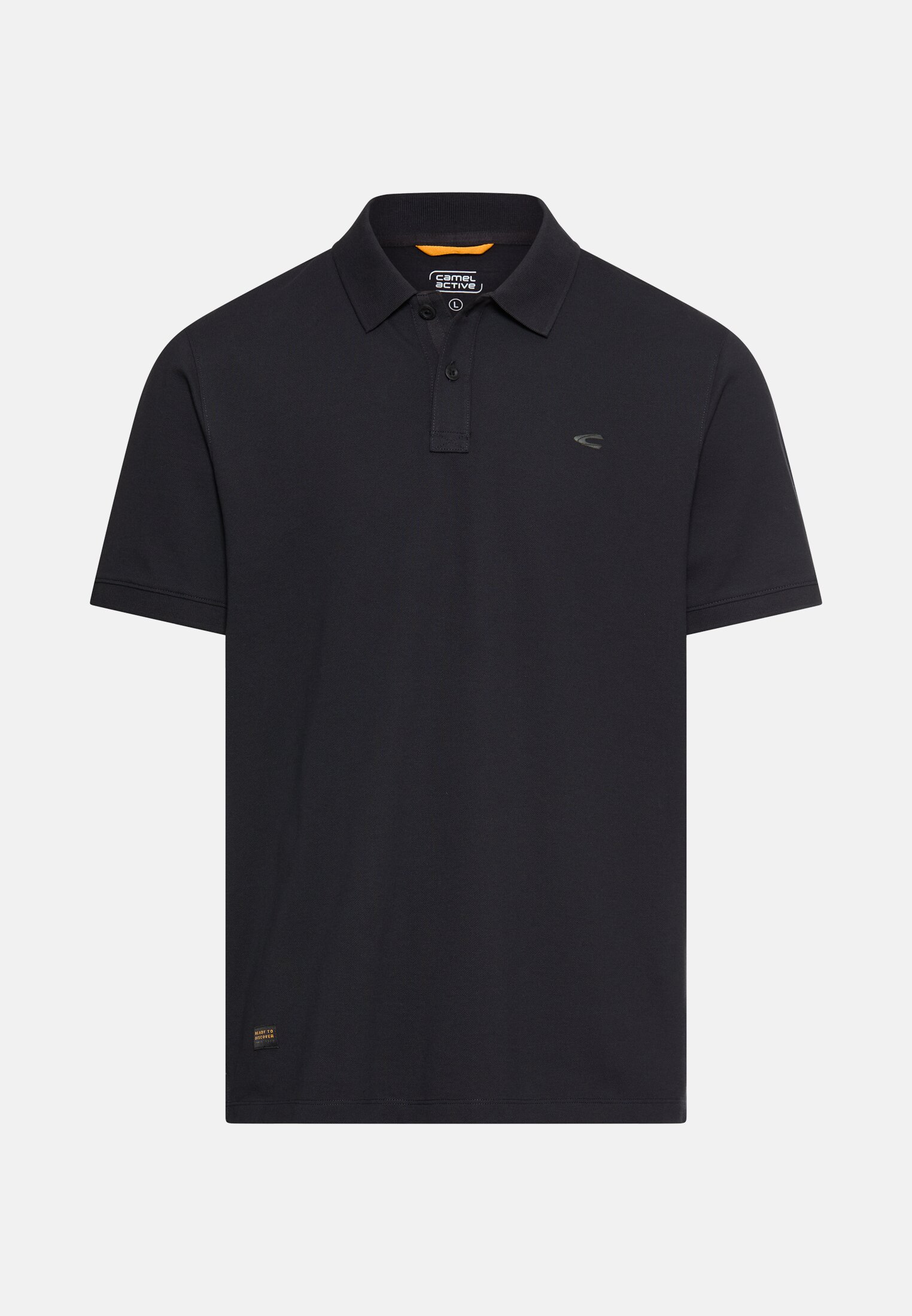 Herren Poloshirt mit Kontrastdetails Navy frontal vorn