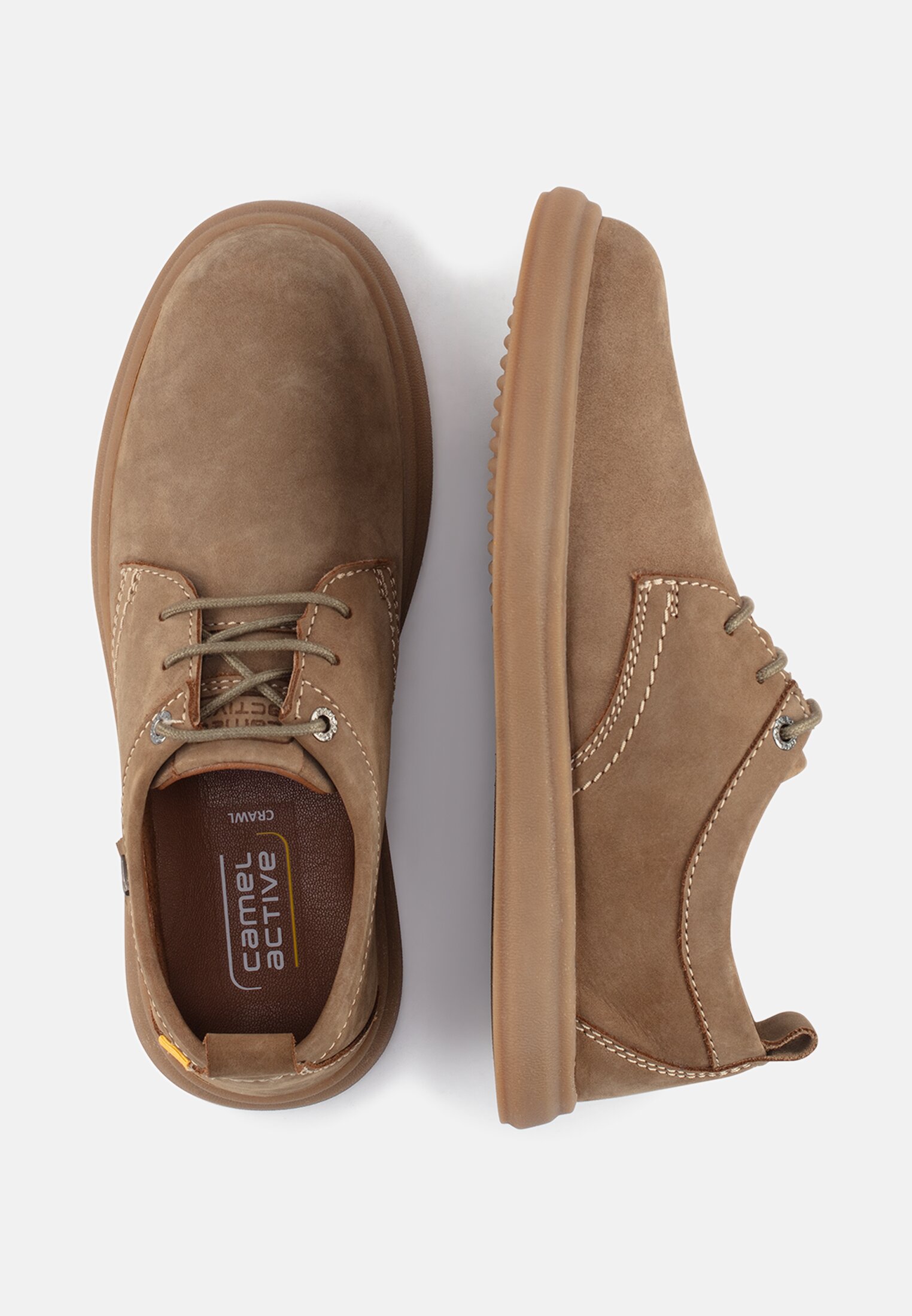MI_56CWA01-0350-430_1G-00 Herren Schnürschuhe aus Leder Beige frontal oben