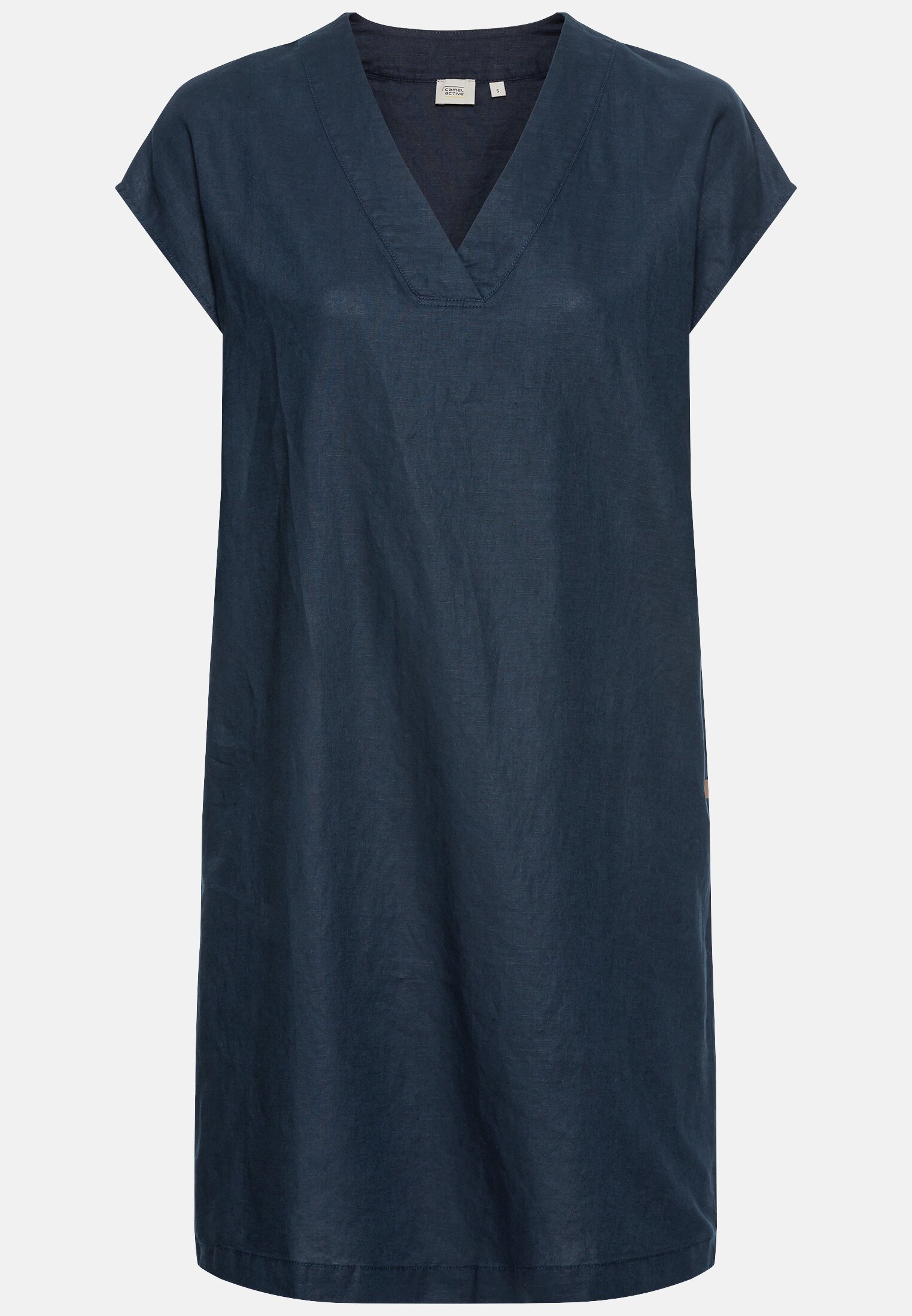 Women Slip dress in a summery linen blend Blue frontal front