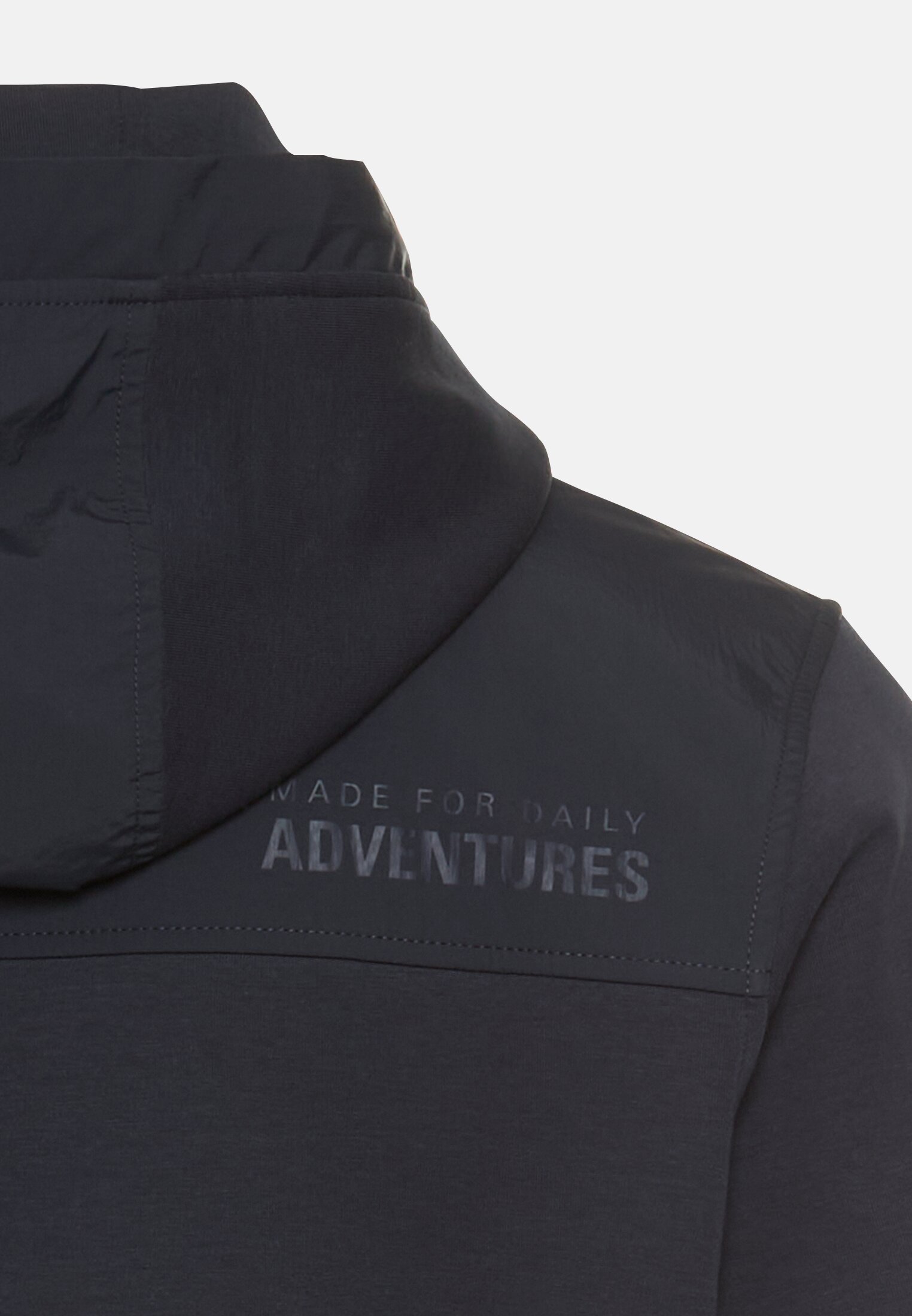 Men Sweat jacket with 4-way stretch and contrasting details Navy blue close back