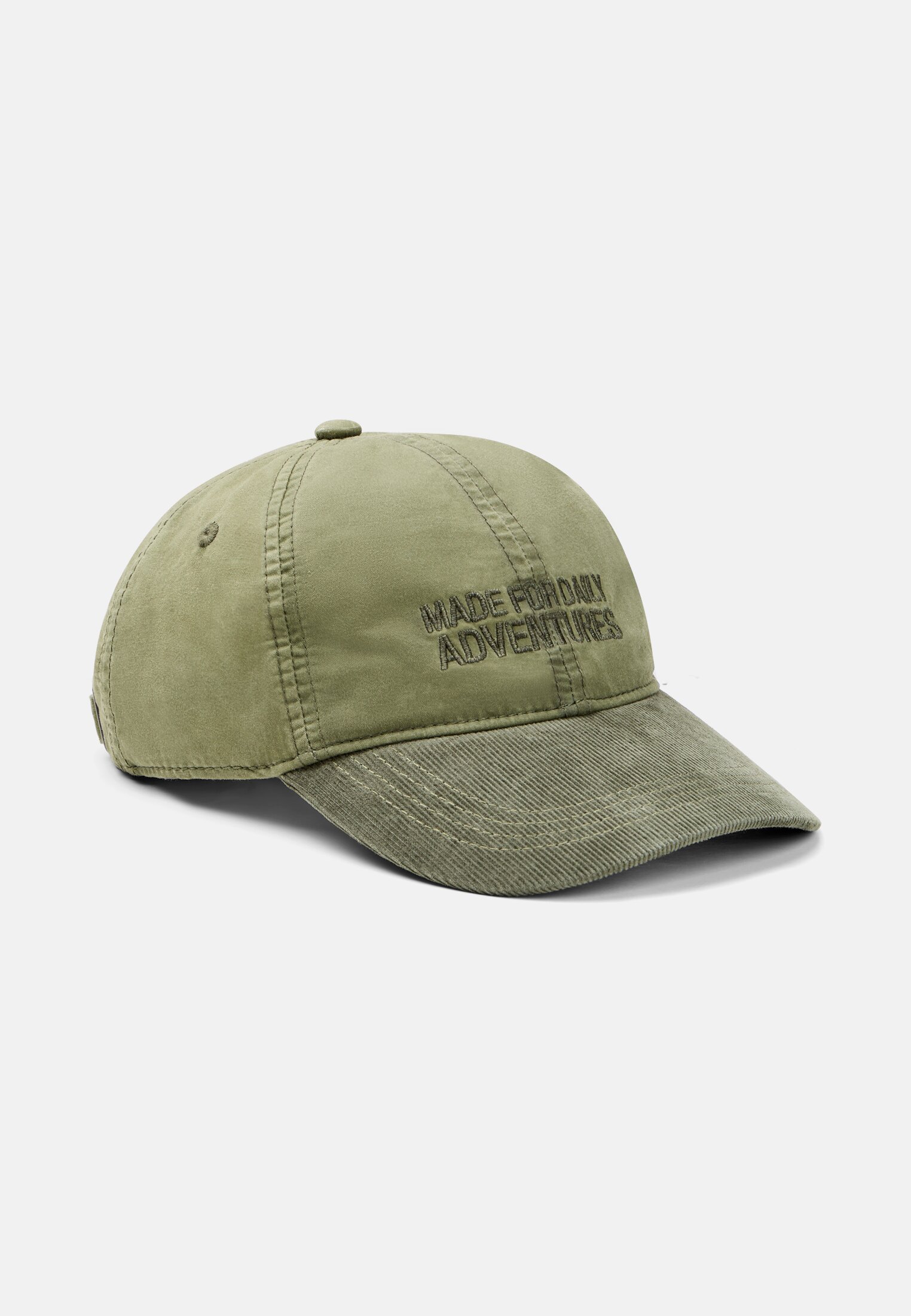 Herren Cap aus Baumwolle mit verstellbaren Details Blattgrün frontal vorn