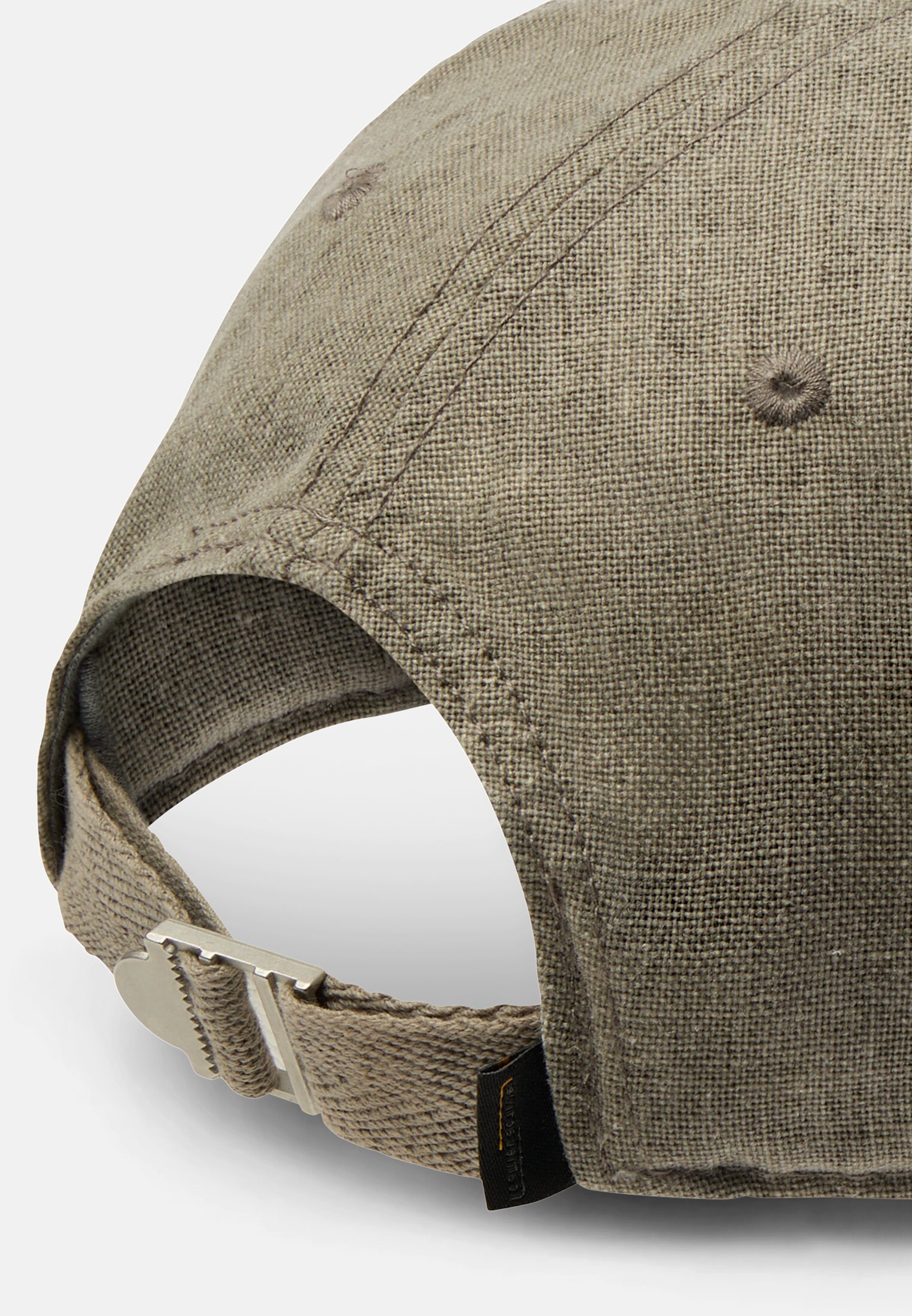 Men Cap from a cotton linen mix Stone Gray close back