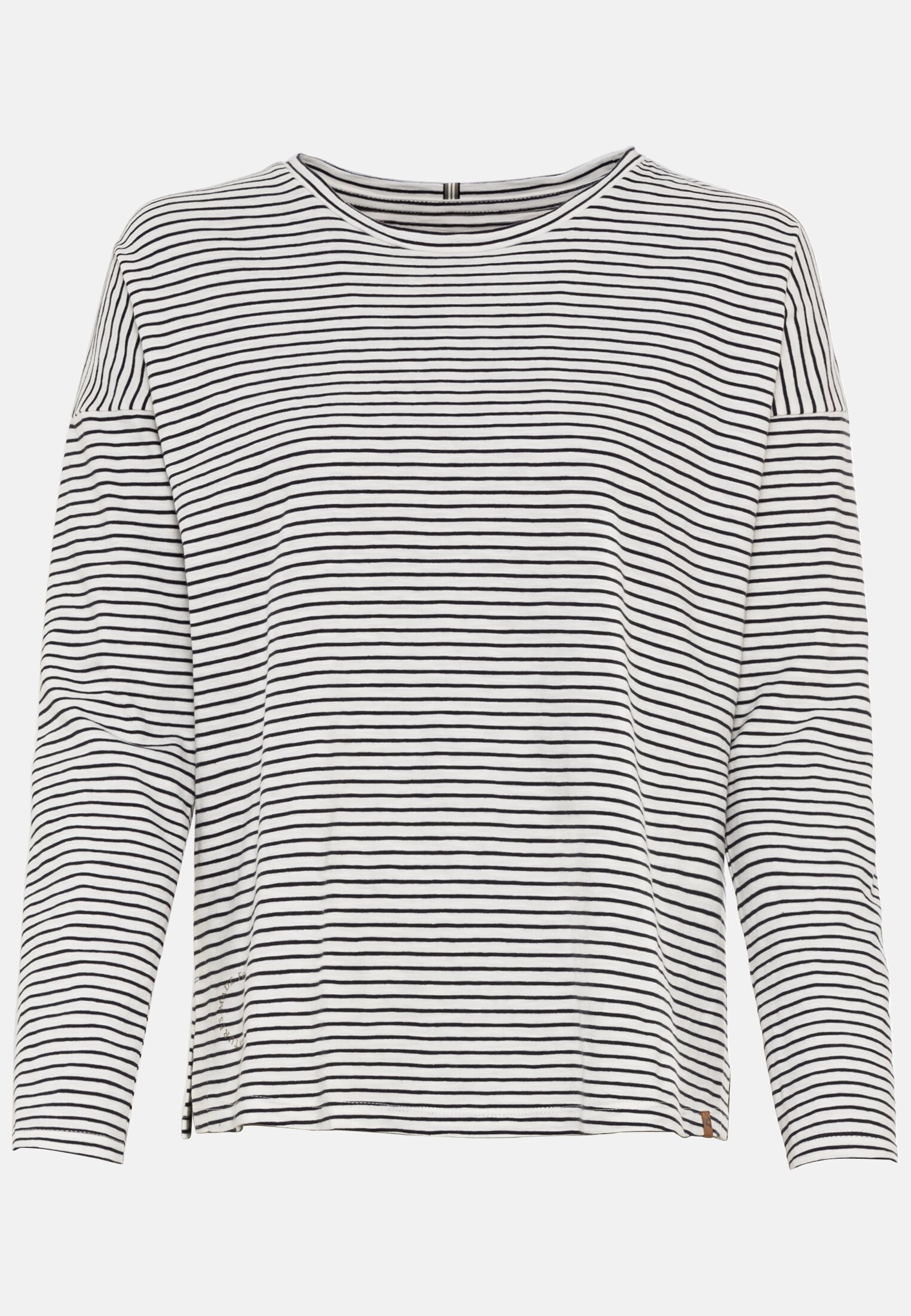 Women Organic cotton long sleeve shirt Dark Blue frontal front