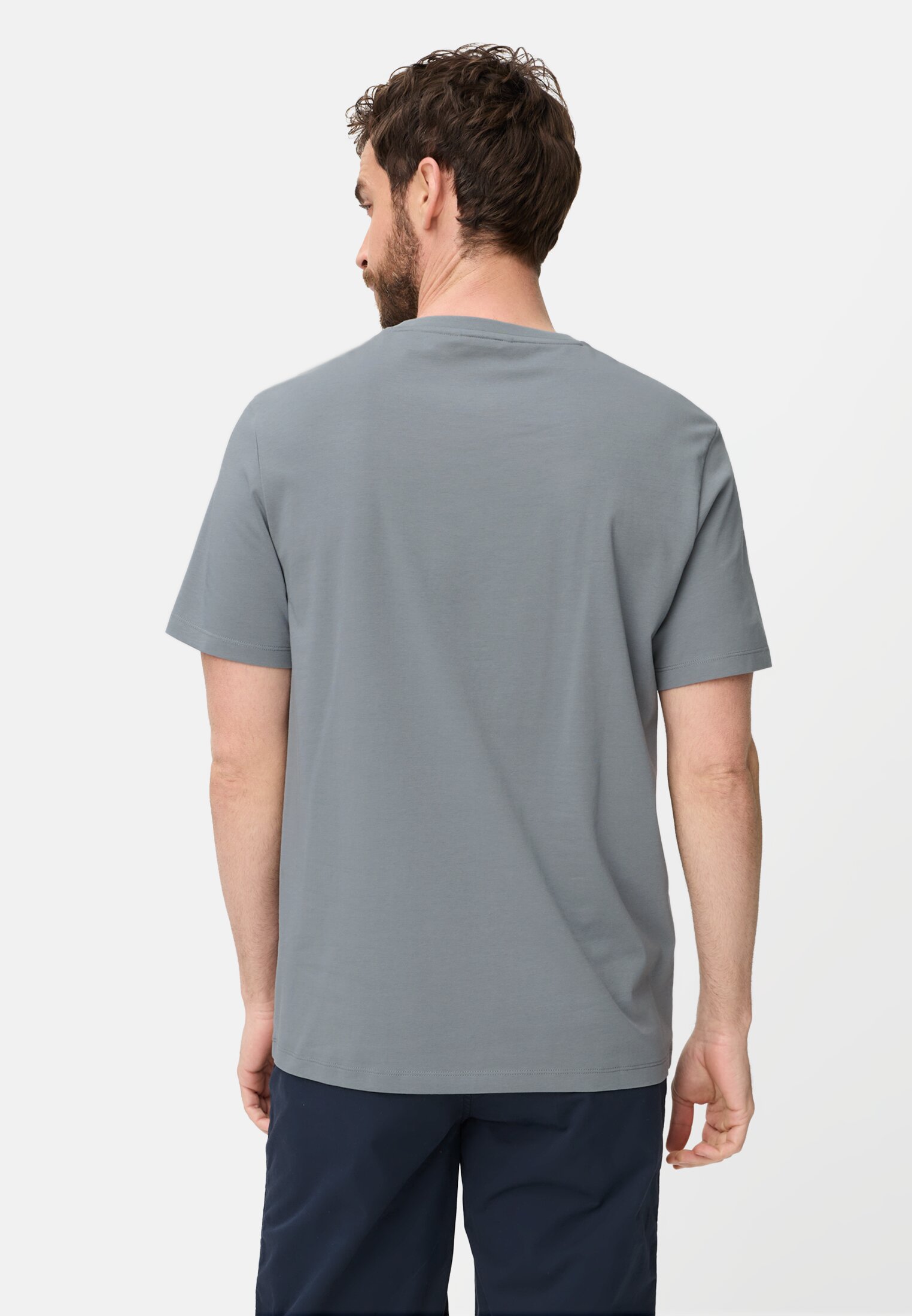 Herren fleXXXactive® T-Shirt mit Rundhalsausschnitt Stormy getragen hinten