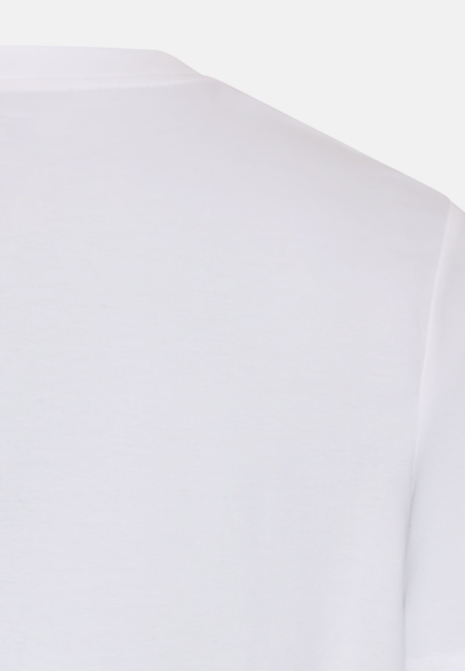 Heren T-shirt met borstzak Wit achter dichtbij