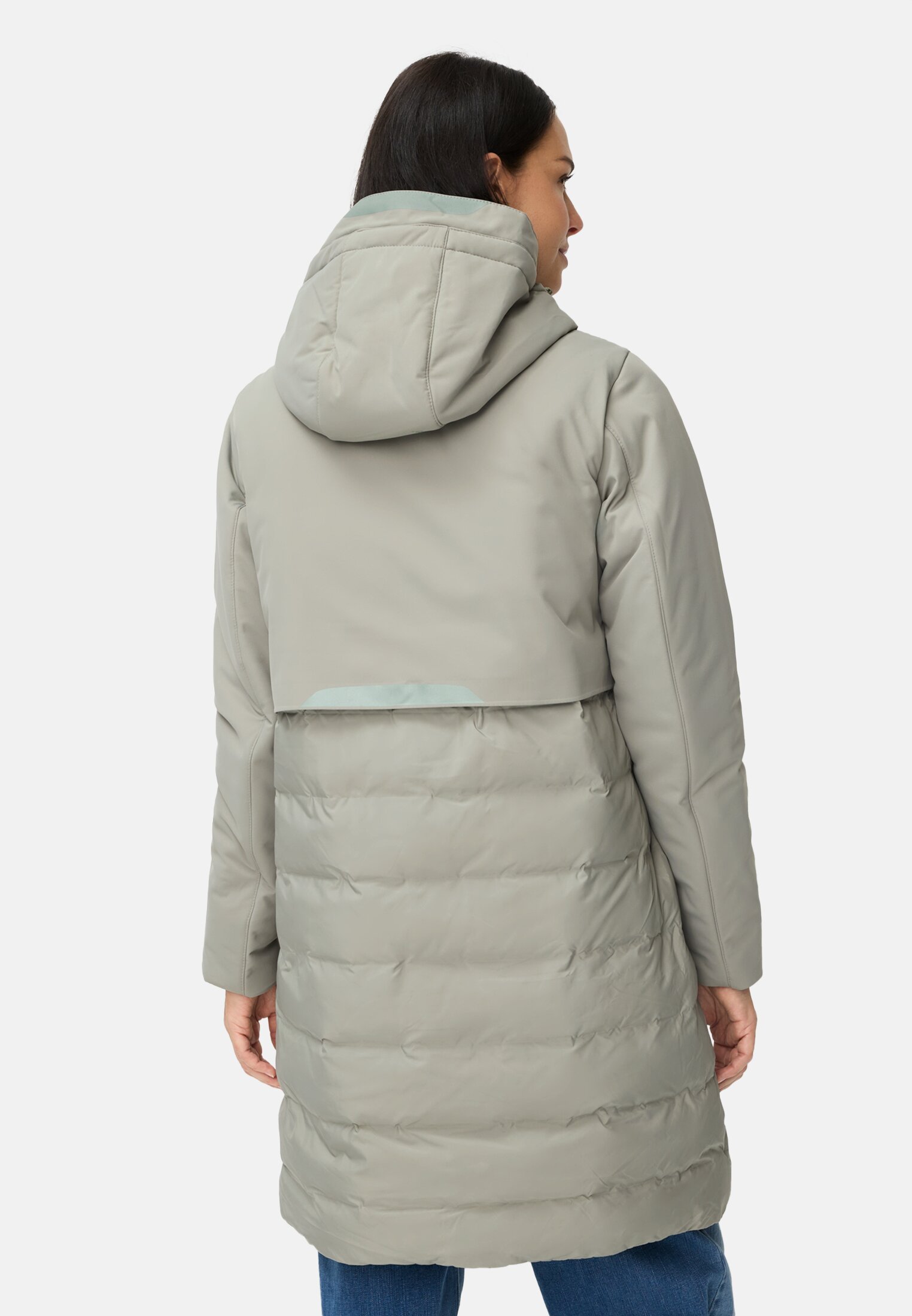 Damen teXXXactive®  Funktionsparka mit Kapuze Dunkelsalbei getragen hinten
