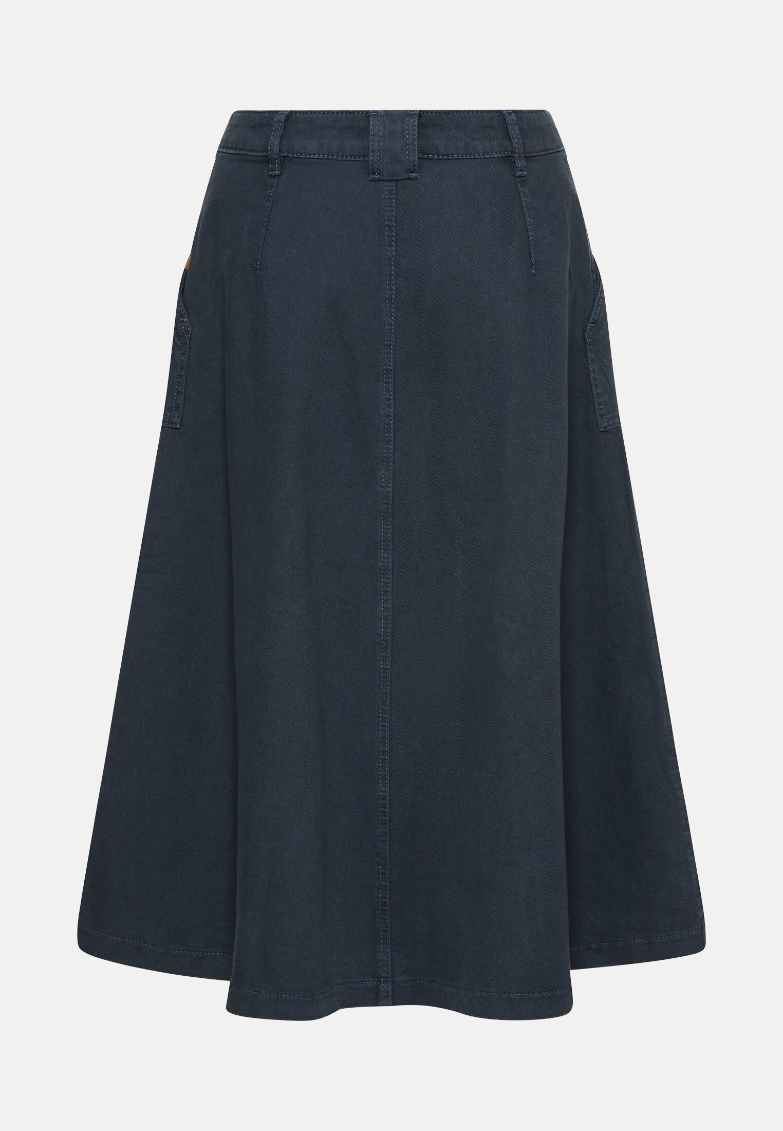 MI_392335-6D87-47_2G-00 Women Skirt with patch pockets Midnight Blue frontal back