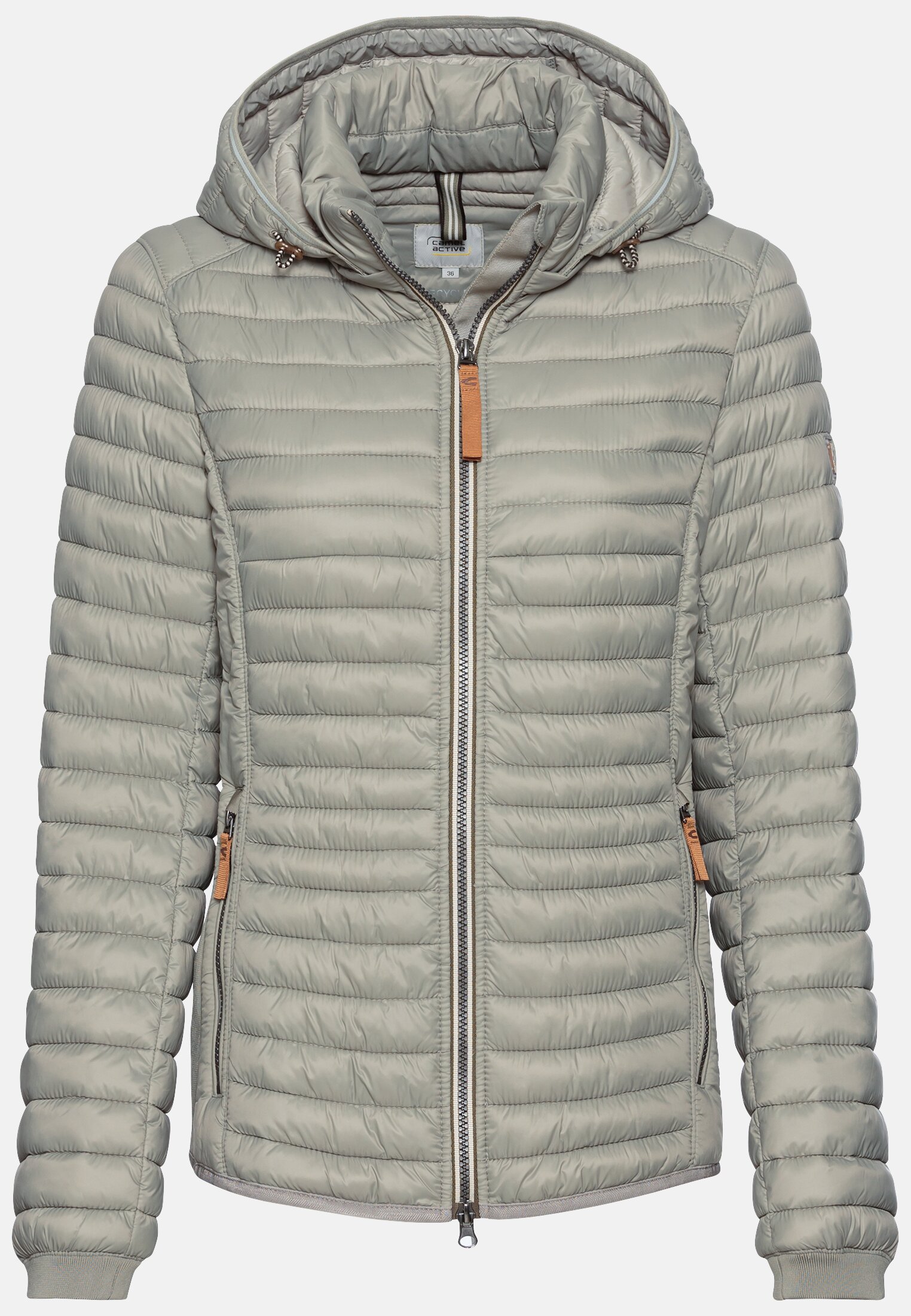 Women Lightweight quilted jacket made from recycled polyamide Sage Green frontal front