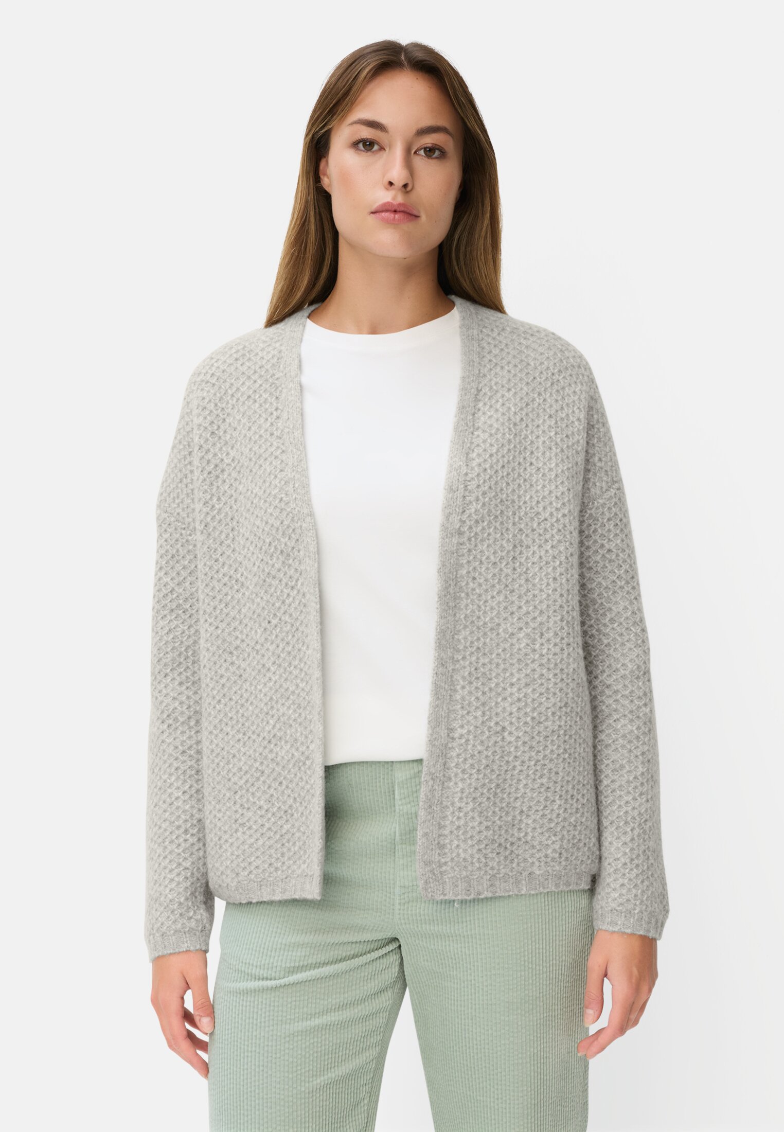 Vrouwen Vest met boxy pasvorm Grijs gedragen voor