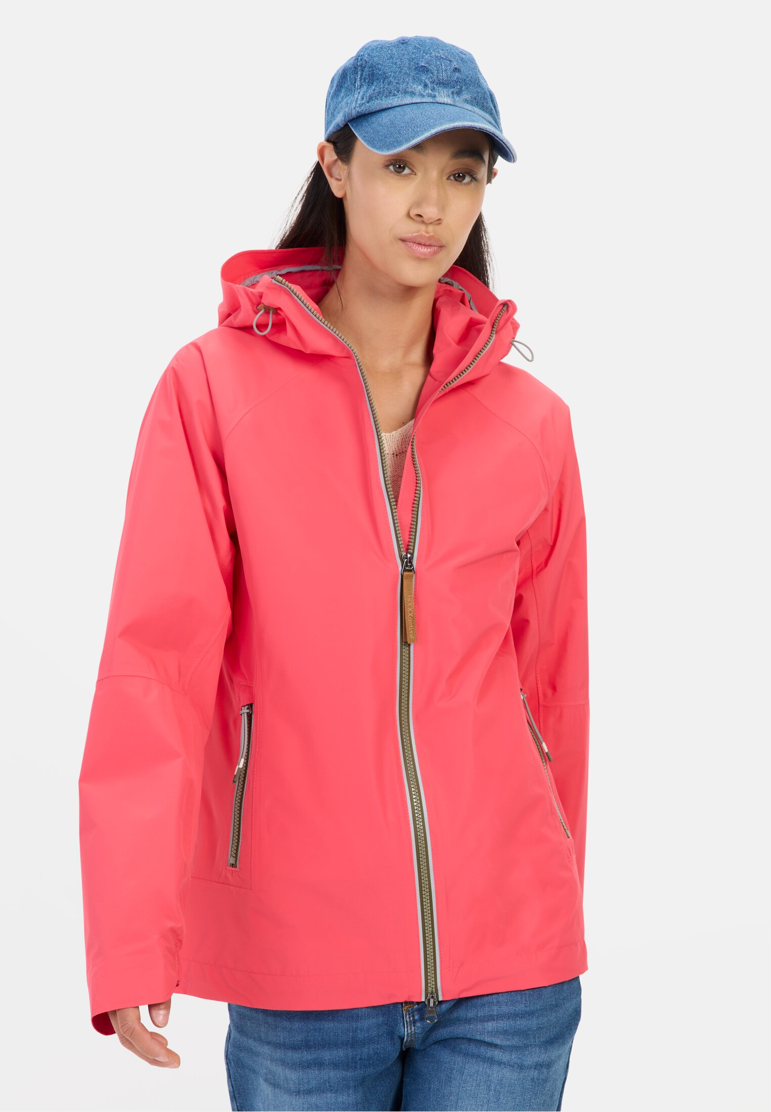 Damen teXXXactive® Funktionsjacke aus Polyester Rot getragen vorn