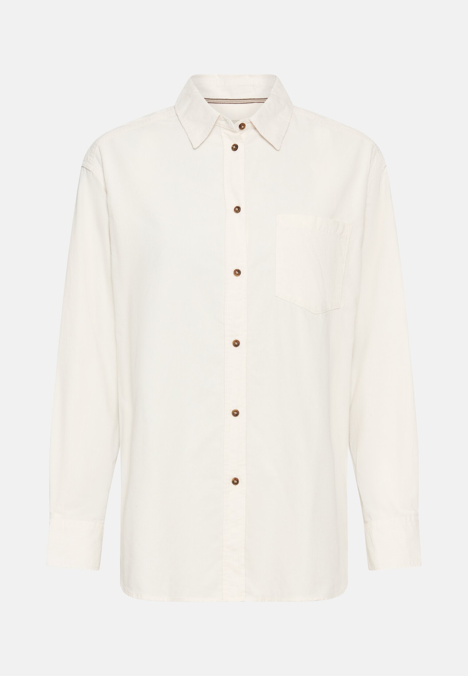camelactive_Bluse_Milk_White_309794-6S02-01_0G Women Blouse with chest pocket Milk white frontal front