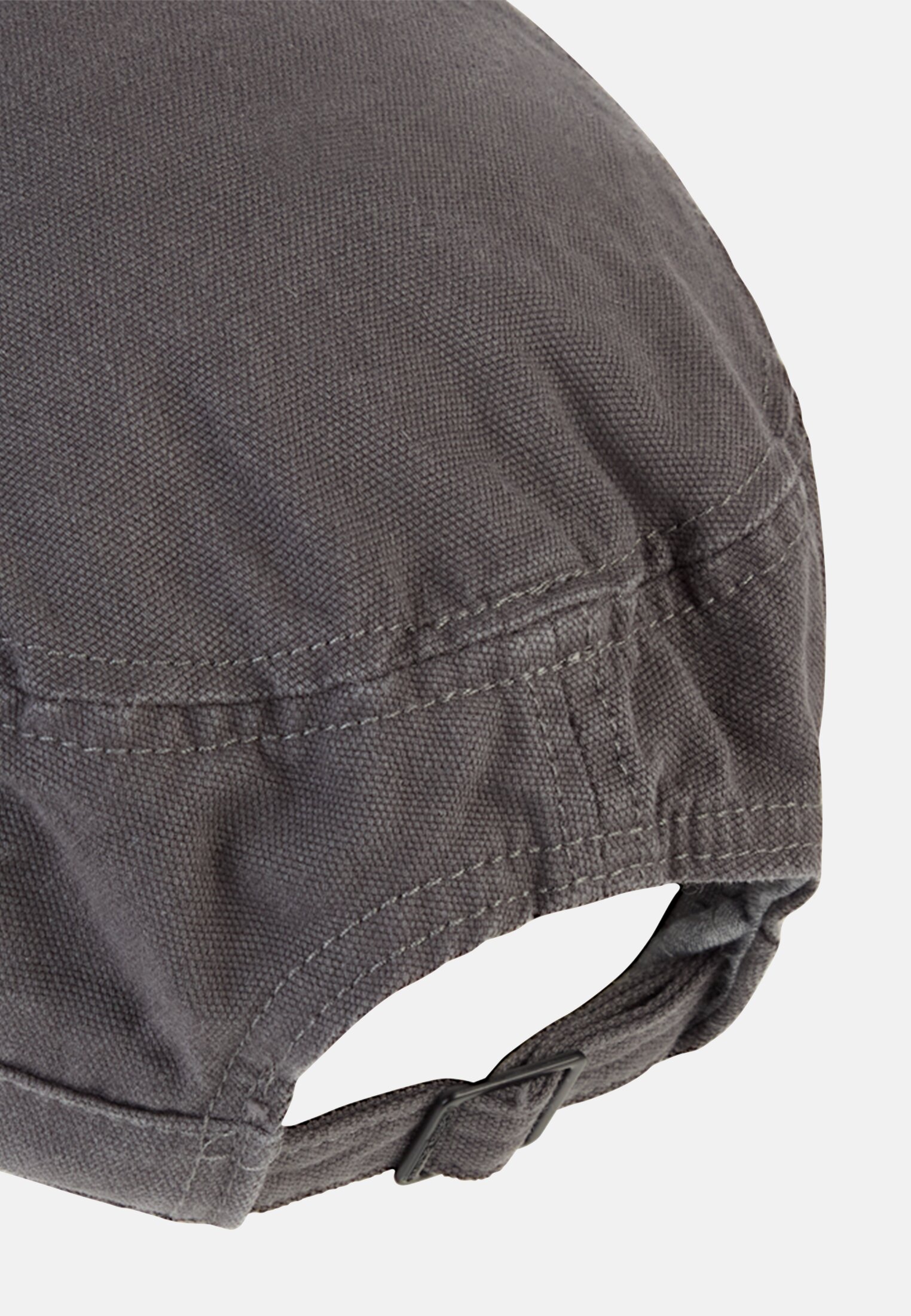Herren Größenverstellbare Kuba-Cap aus Organic Cotton Grau hinten nah