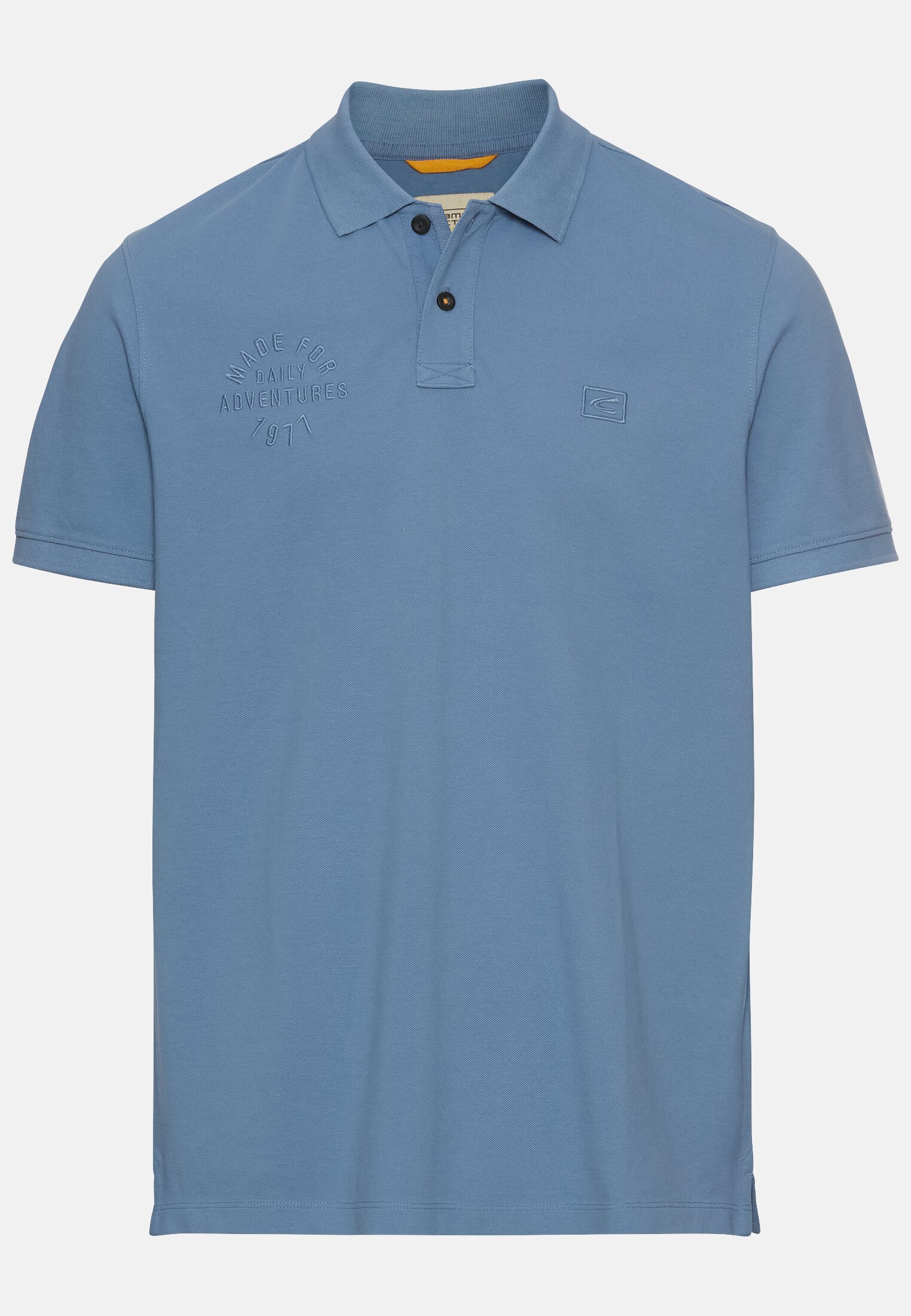 Heren Korte mouw poloshirt gemaakt van katoen Blauw frontaal voor