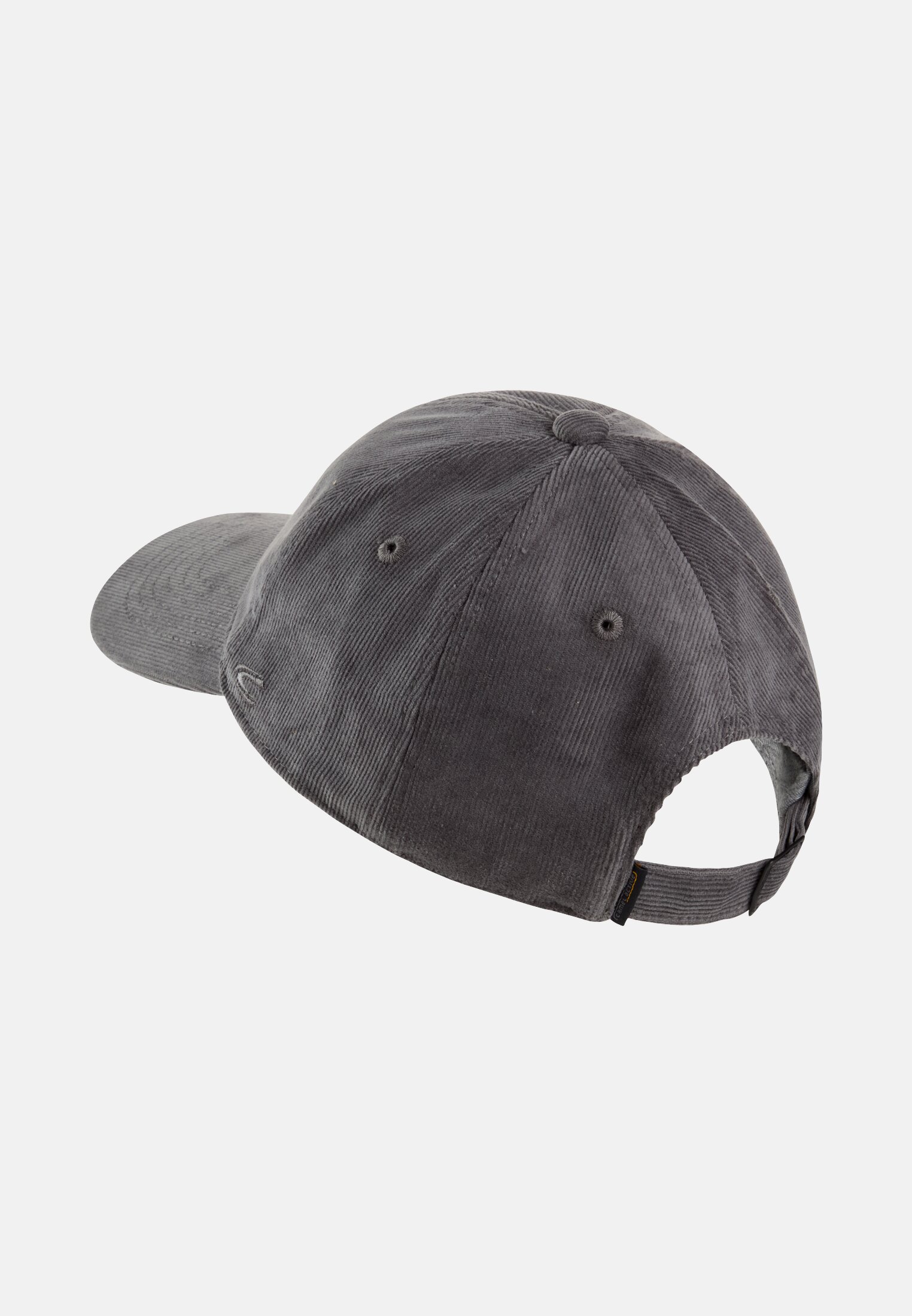 Men 6-panel cap made of corduroy Stone gray frontal back