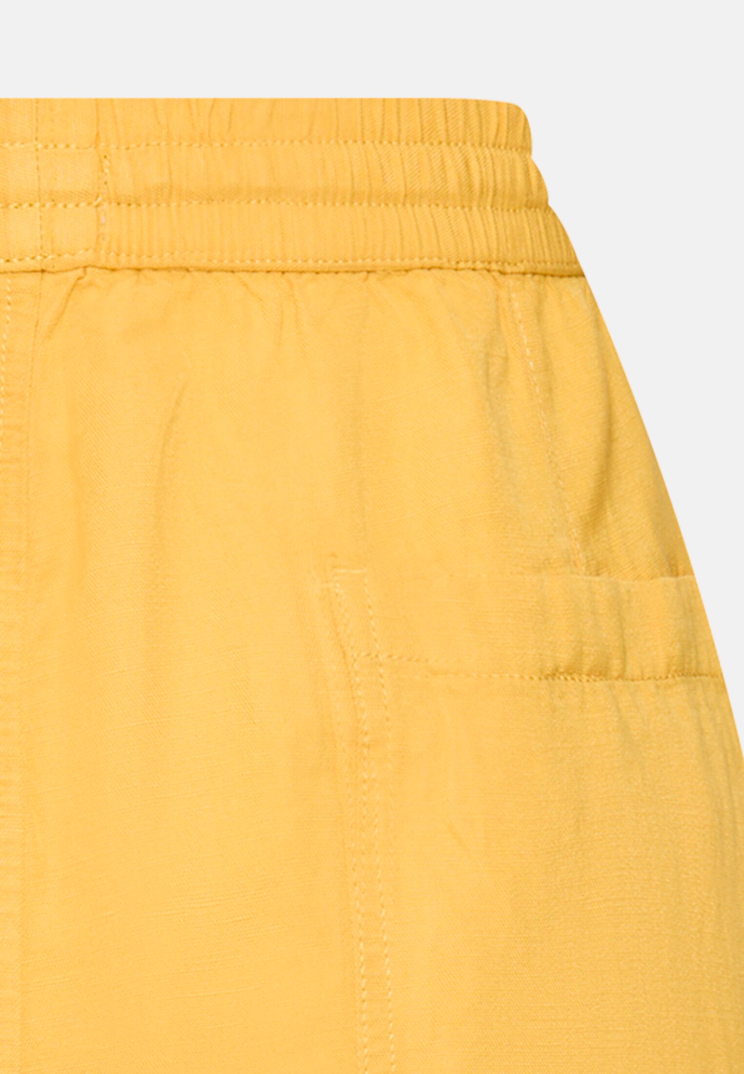 Damen Bermuda Shorts mit Tunnelzug Gelb hinten nah