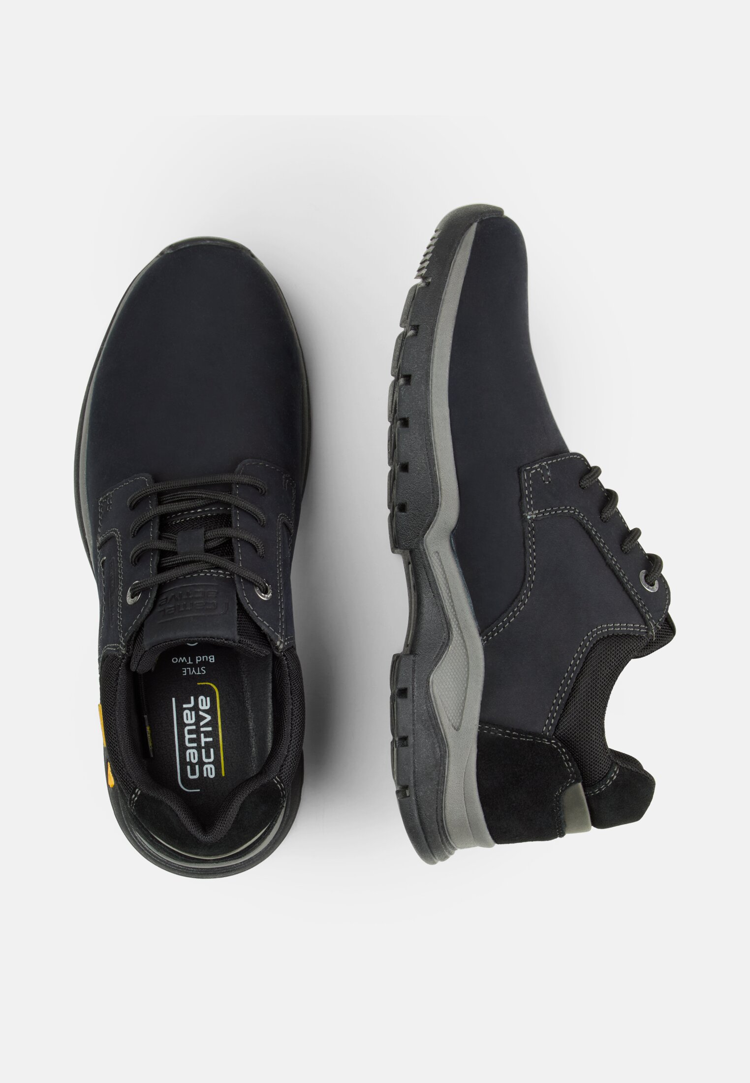 Men Sneakers made of leather-textile mix Black frontal top