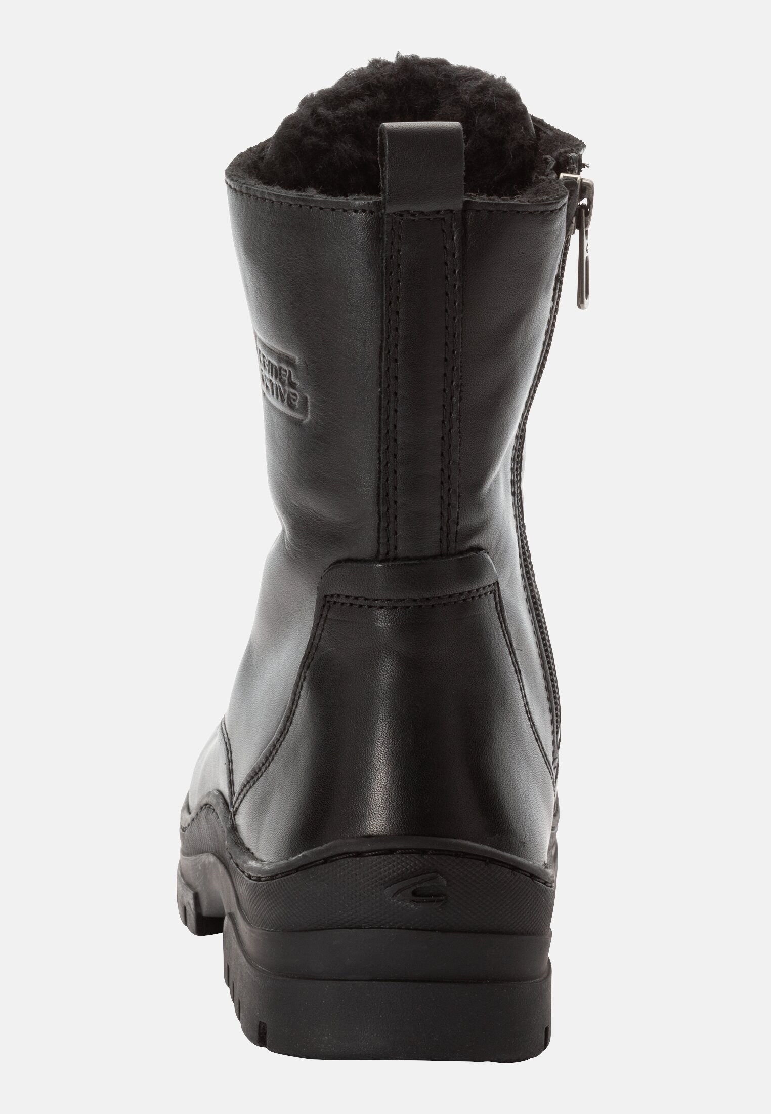 MI_CAEM302-0100-100_3G-00 Damen Schnürstiefel aus Rindsleder Schwarz vorne nah